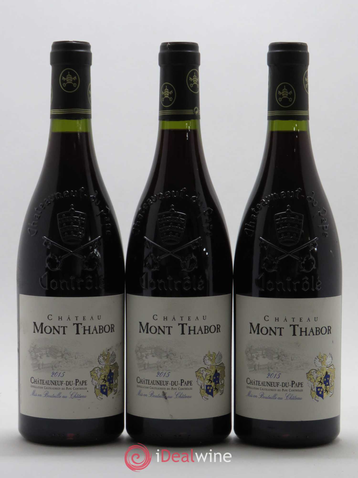 Châteauneuf-du-Pape Chateau Mont Thabor 2015 - Posten von 3 Flaschen - 0
