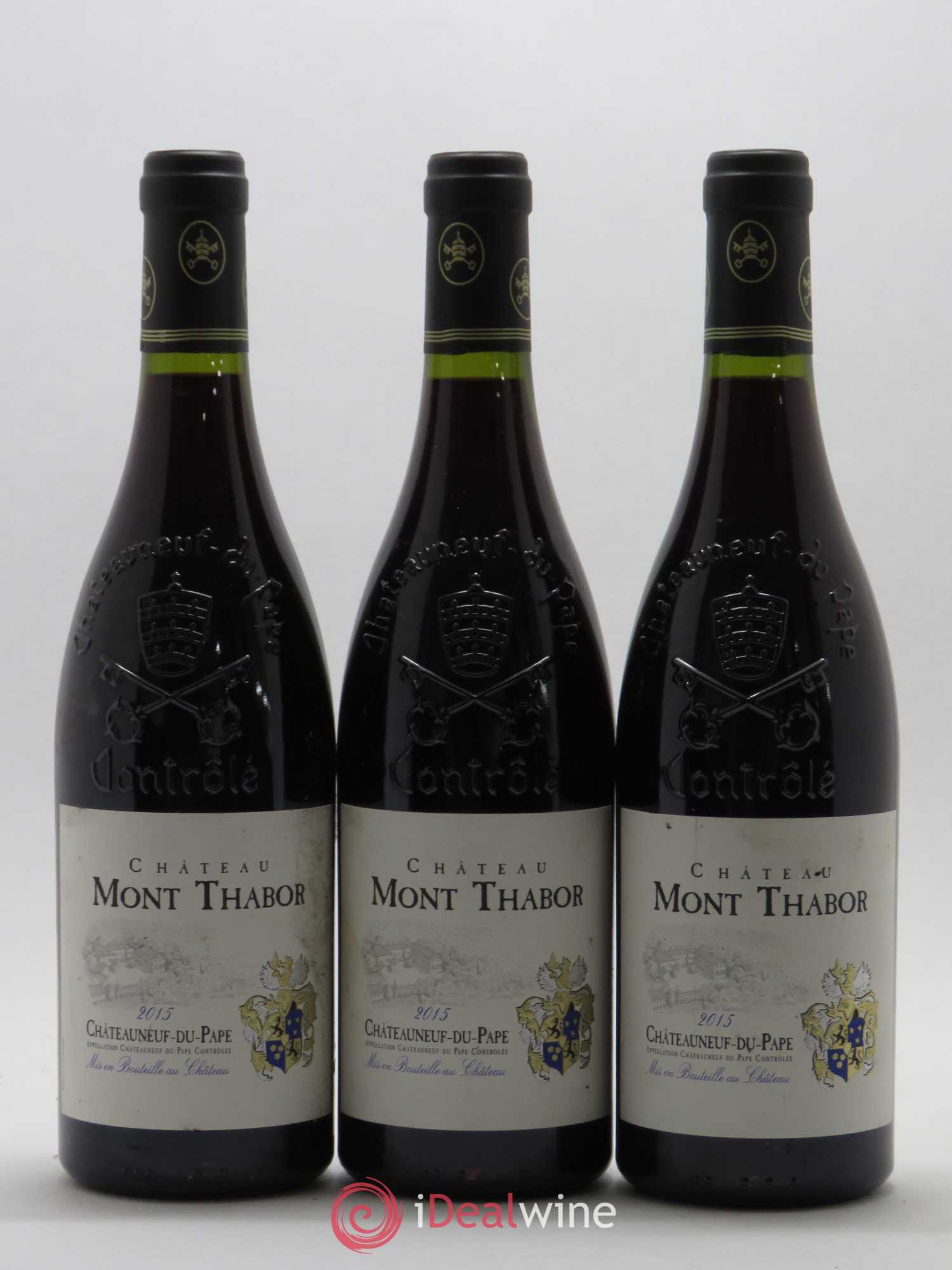 Châteauneuf-du-Pape Chateau Mont Thabor 2015 - Posten von 3 Flaschen - 0