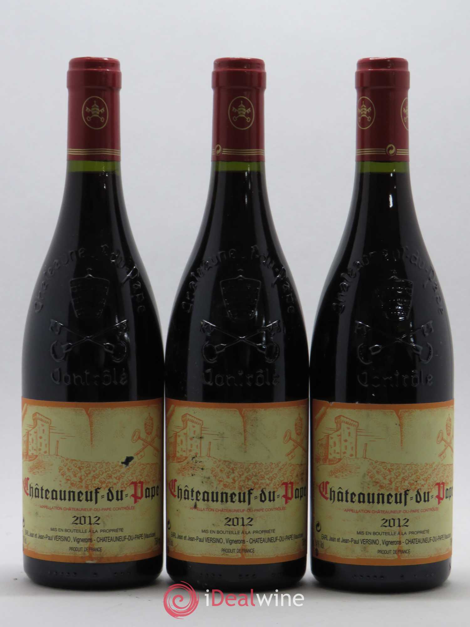 Châteauneuf-du-Pape Domaine Bois de Boursan (Domaine) Jean et Jean-Paul Versino 2012 - Lot de 3 bouteilles - 0