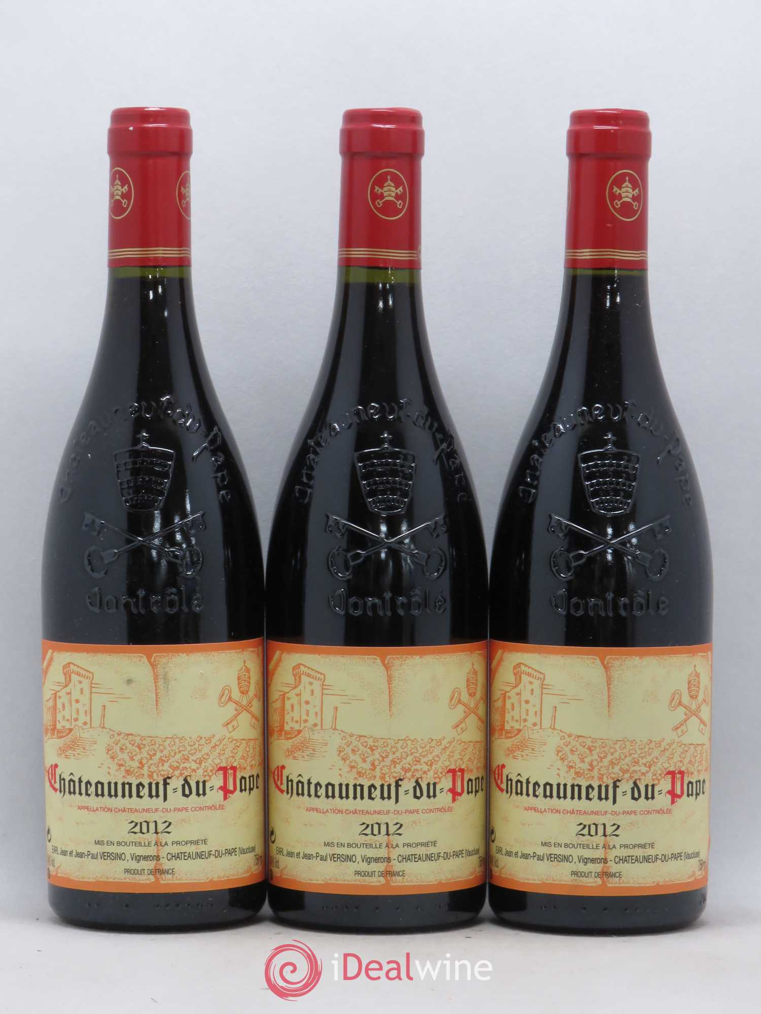 Châteauneuf-du-Pape Domaine Bois de Boursan (Domaine) Jean et Jean-Paul Versino 2012 - Lot de 3 bouteilles - 0