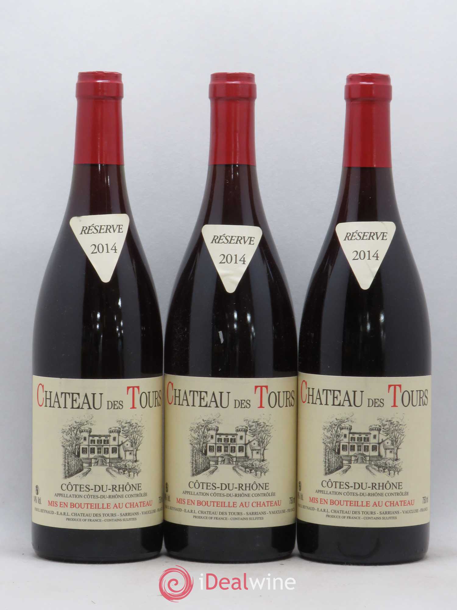 Côtes-du-Rhône Château des Tours Emmanuel Reynaud 2014 - Lot de 3 bouteilles - 0