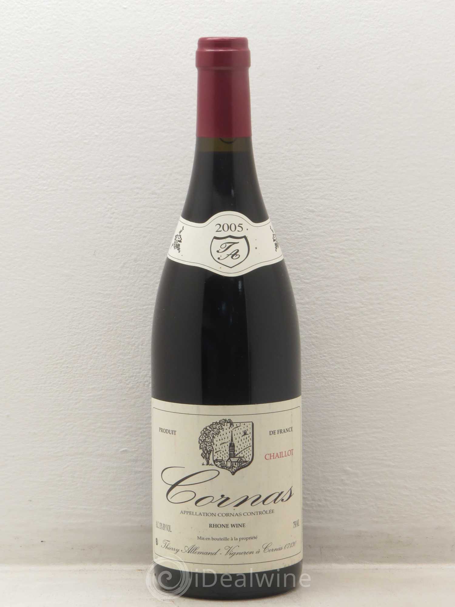 Cornas Chaillot Thierry Allemand 2005 - Lot de 1 bouteille - 0