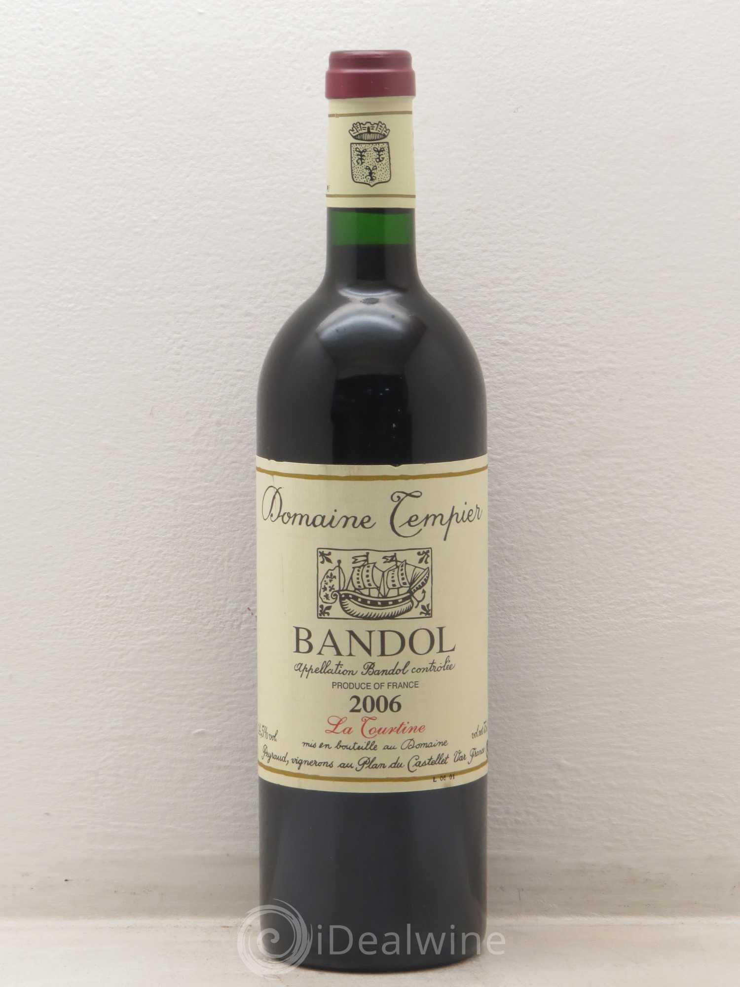 Bandol Domaine Tempier La Tourtine Famille Peyraud 2006 - Lot de 1 bouteille - 0