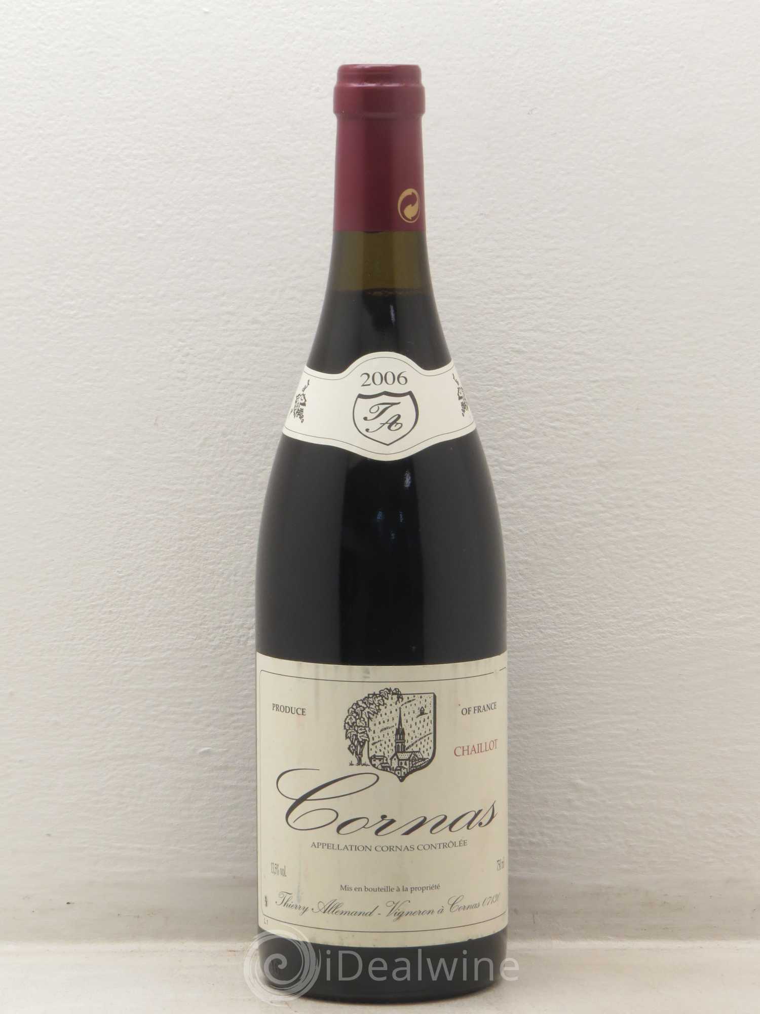 Cornas Chaillot Thierry Allemand 2006 - Lot de 1 bouteille - 0