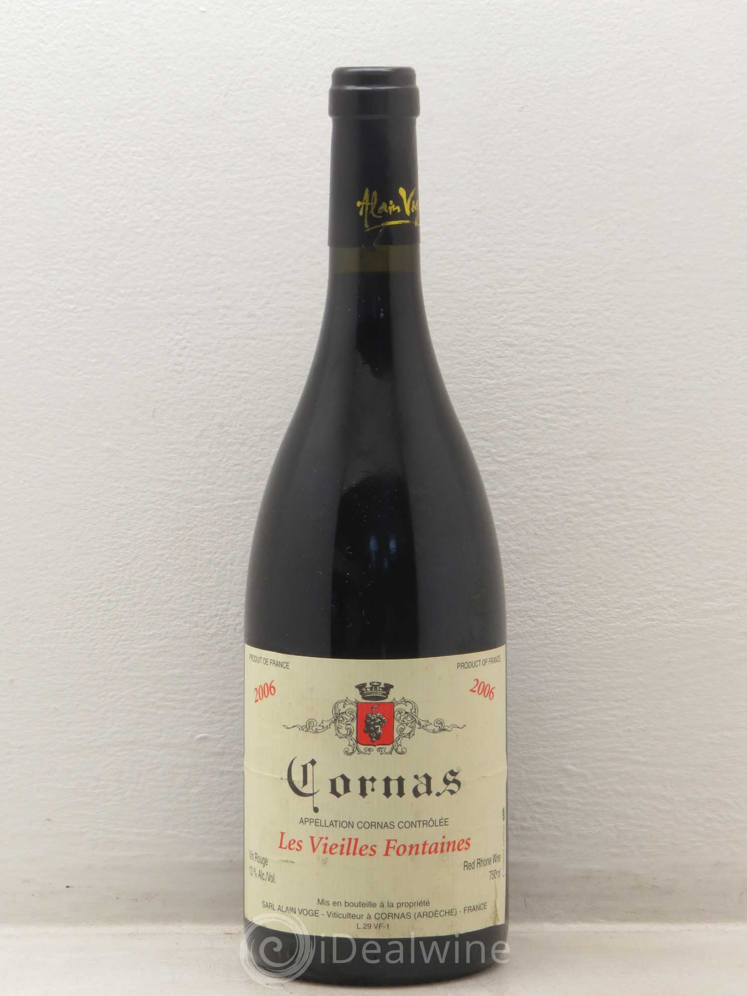 Cornas Les Vieilles Fontaines Alain Voge (Domaine) 2006 - Lot de 1 bouteille - 0