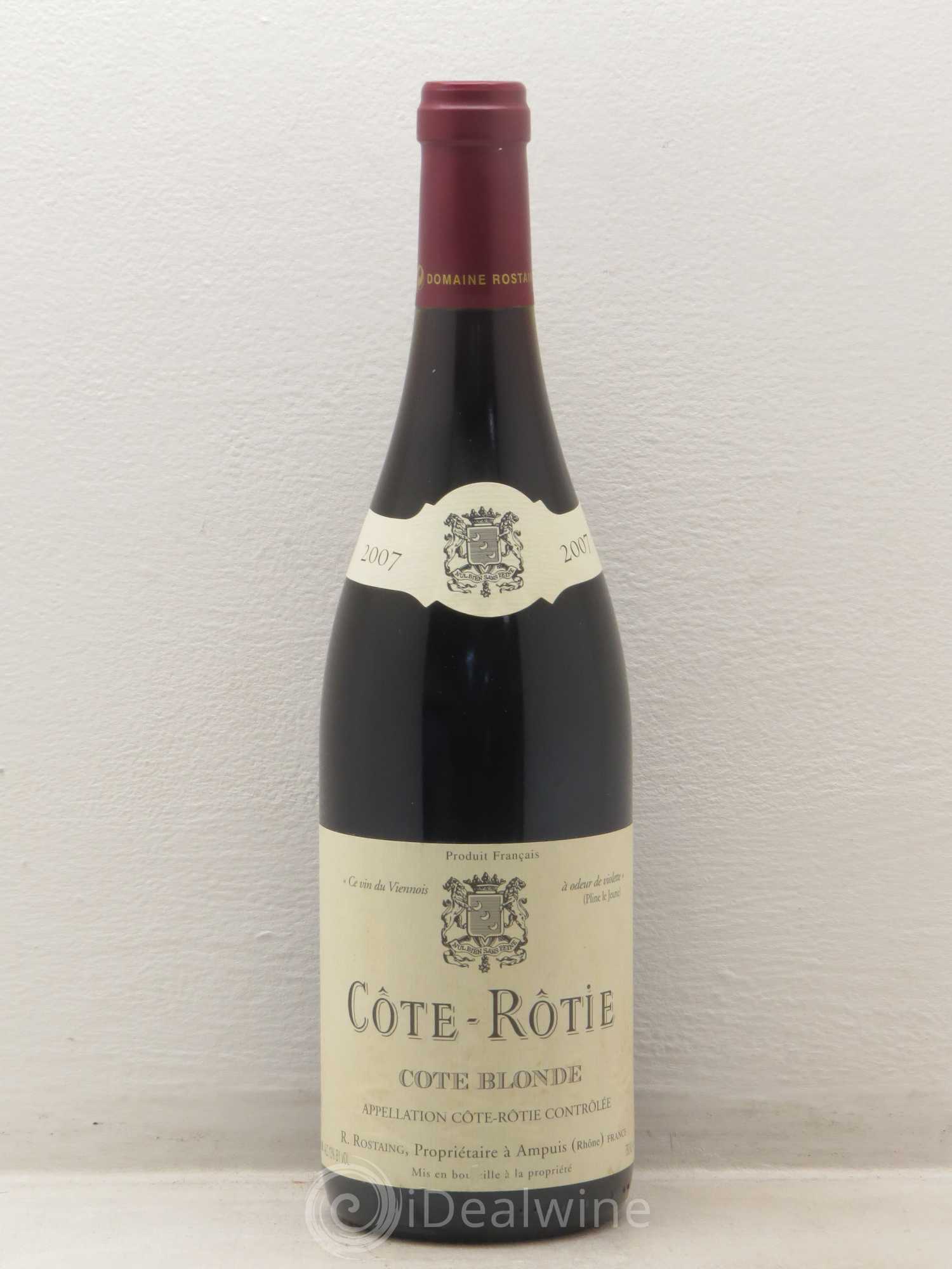 Côte-Rôtie Côte Blonde René Rostaing 2007 - Lot of 1 bottle - 0