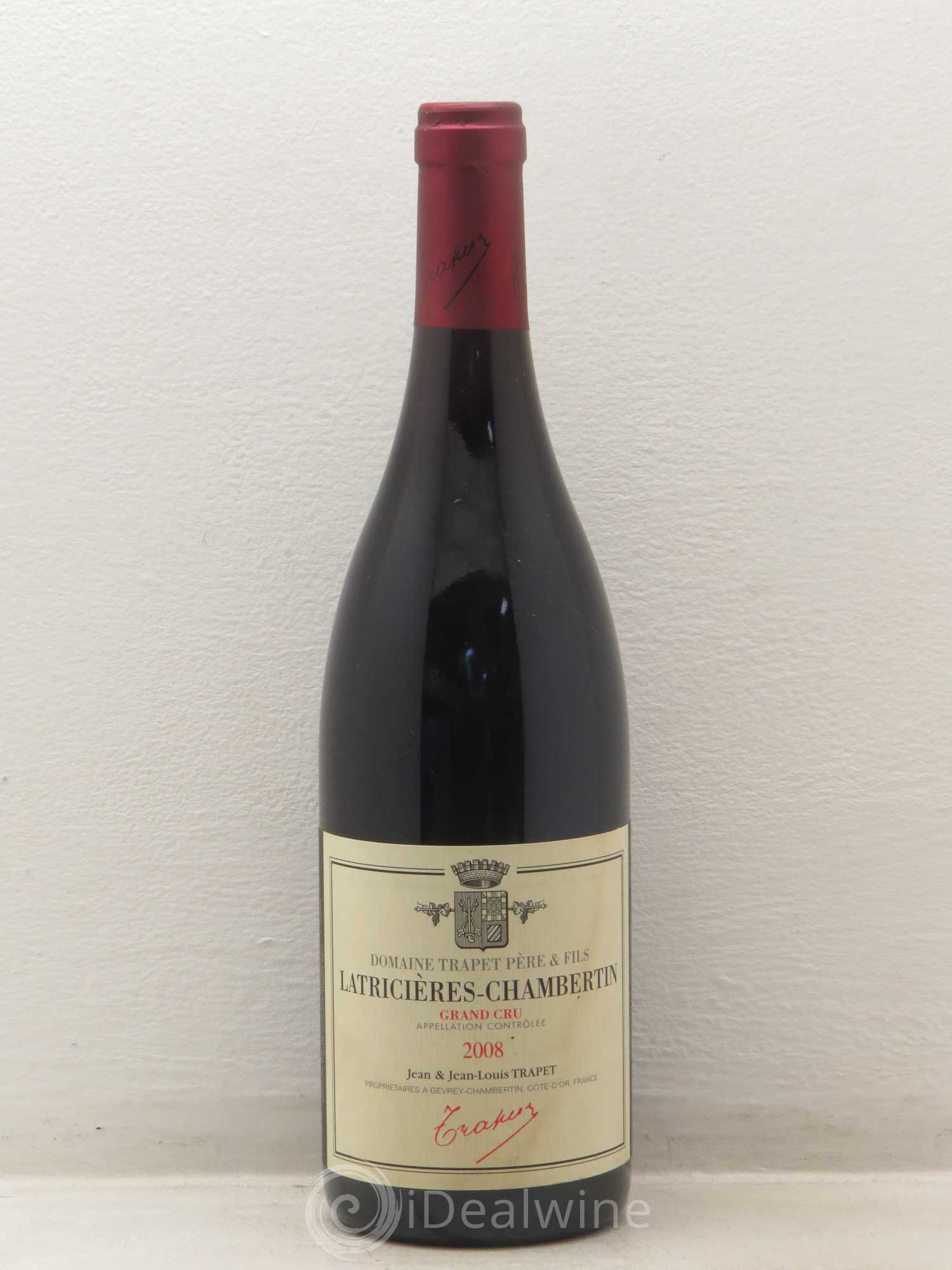 Latricières-Chambertin Grand Cru Domaine Trapet 2008 - Lot de 1 bouteille - 0
