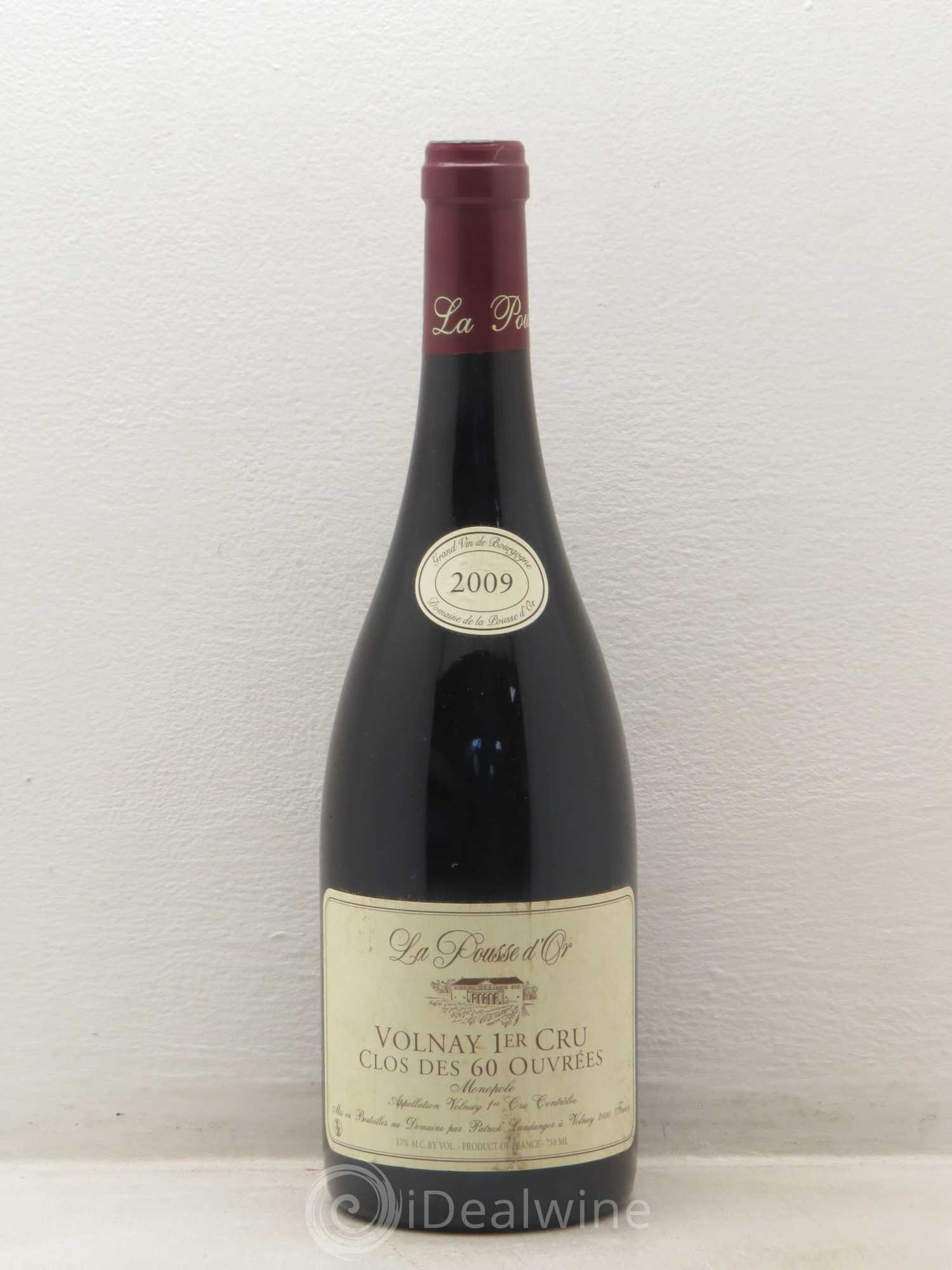 Volnay 1er Cru Clos des 60 ouvrées La Pousse d'Or (Domaine de) 2009 - Lot de 1 bouteille - 0