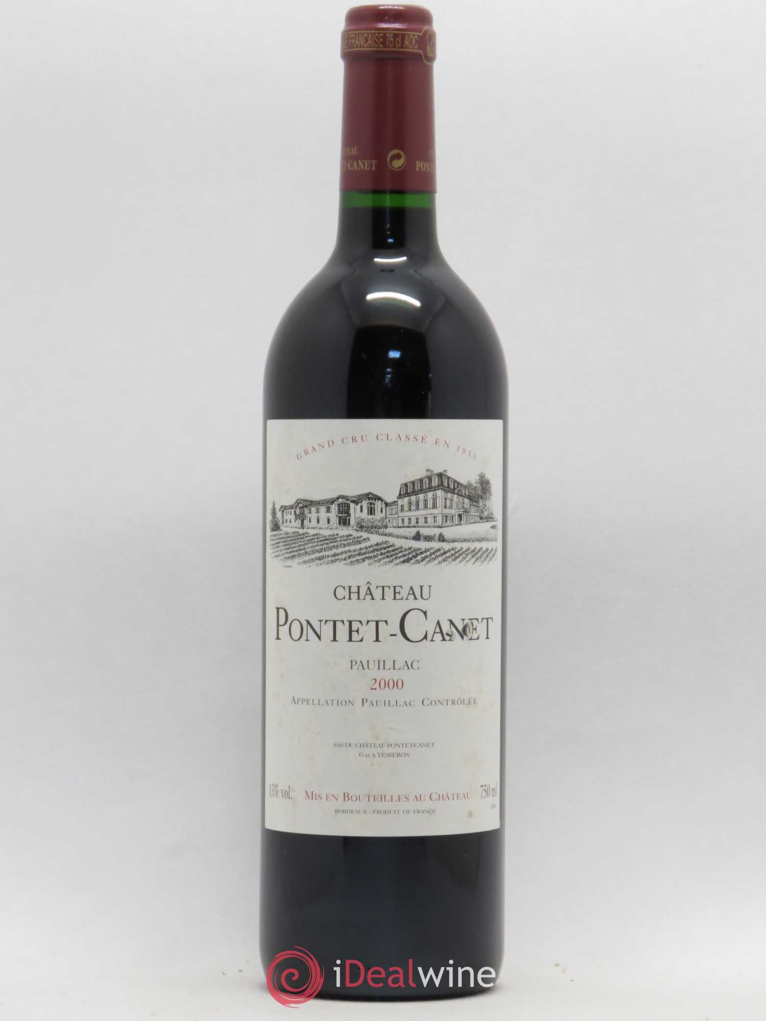 Château Pontet Canet 5ème Grand Cru Classé 2000 - Lot de 1 bouteille - 0