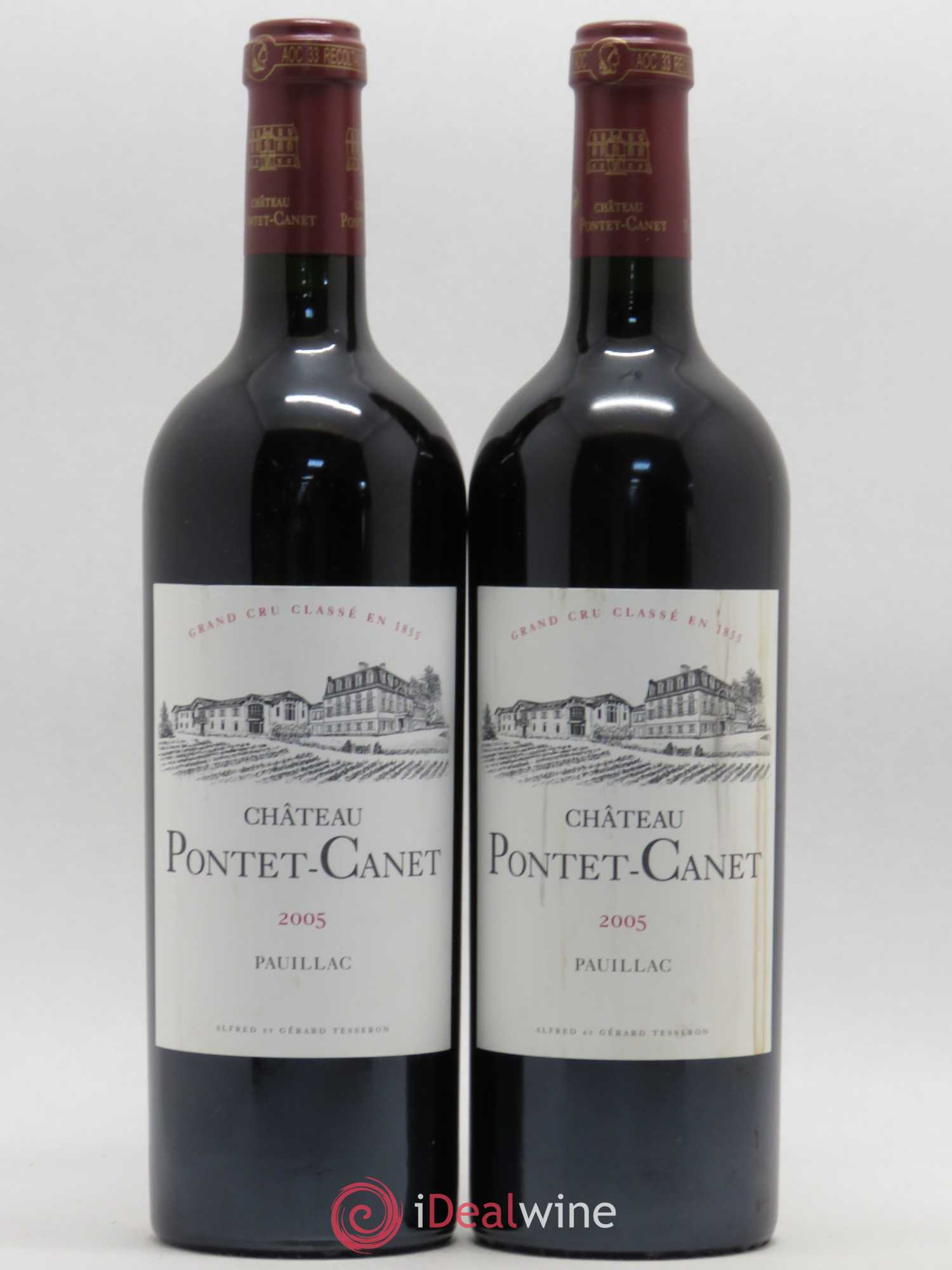 Château Pontet Canet 5ème Grand Cru Classé 2005 - Lot de 2 bouteilles - 0