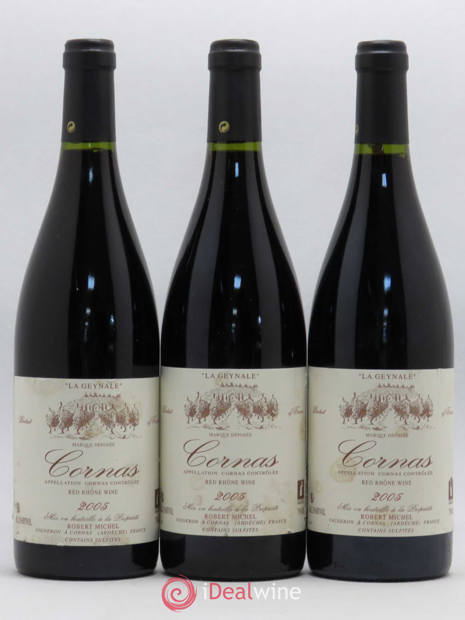 Cornas La Geynale Robert Michel 2005 - Lot de 3 bouteilles - 0