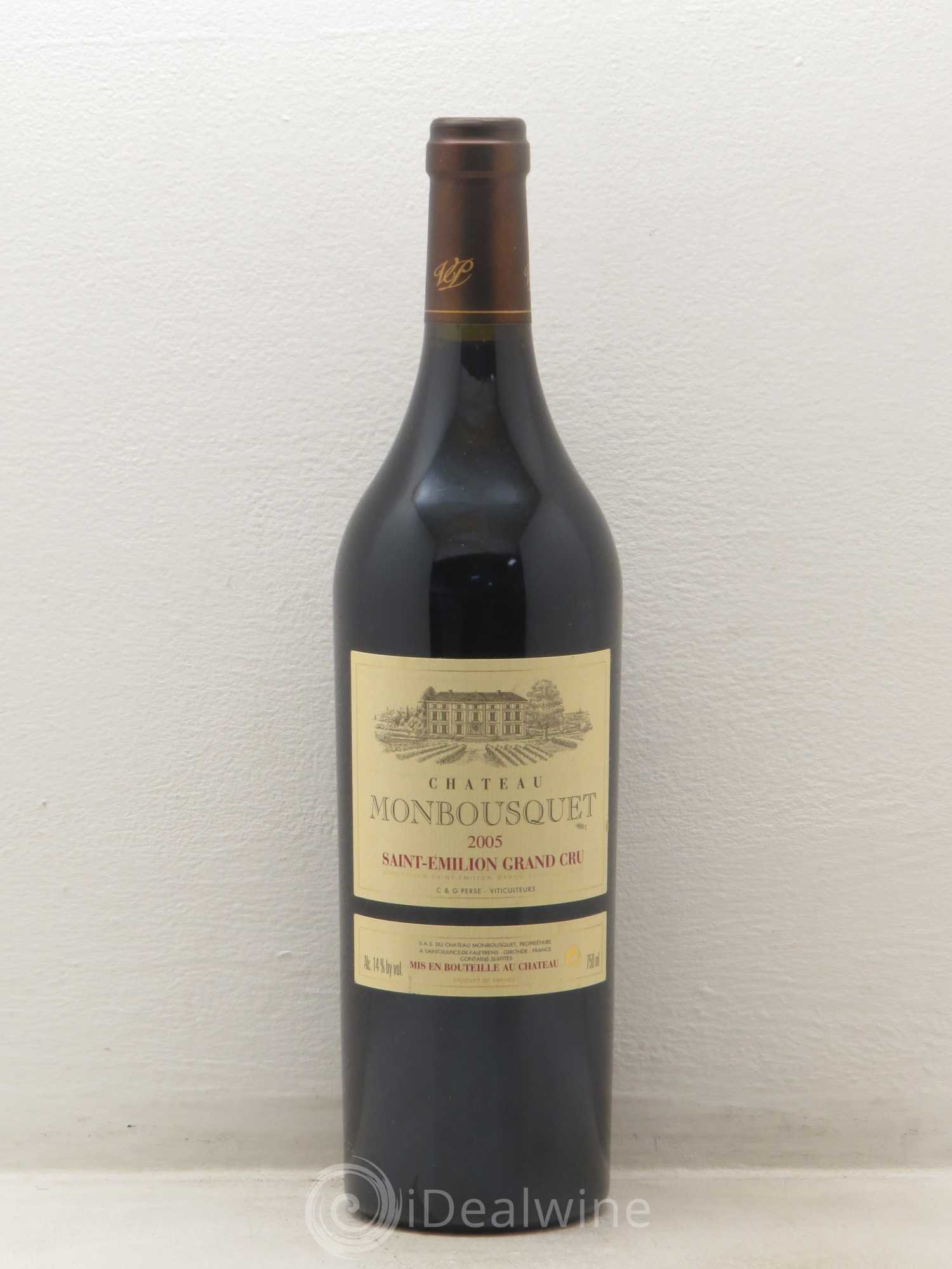 Château Monbousquet Grand Cru Classé 2005 - Lot de 1 bouteille - 0