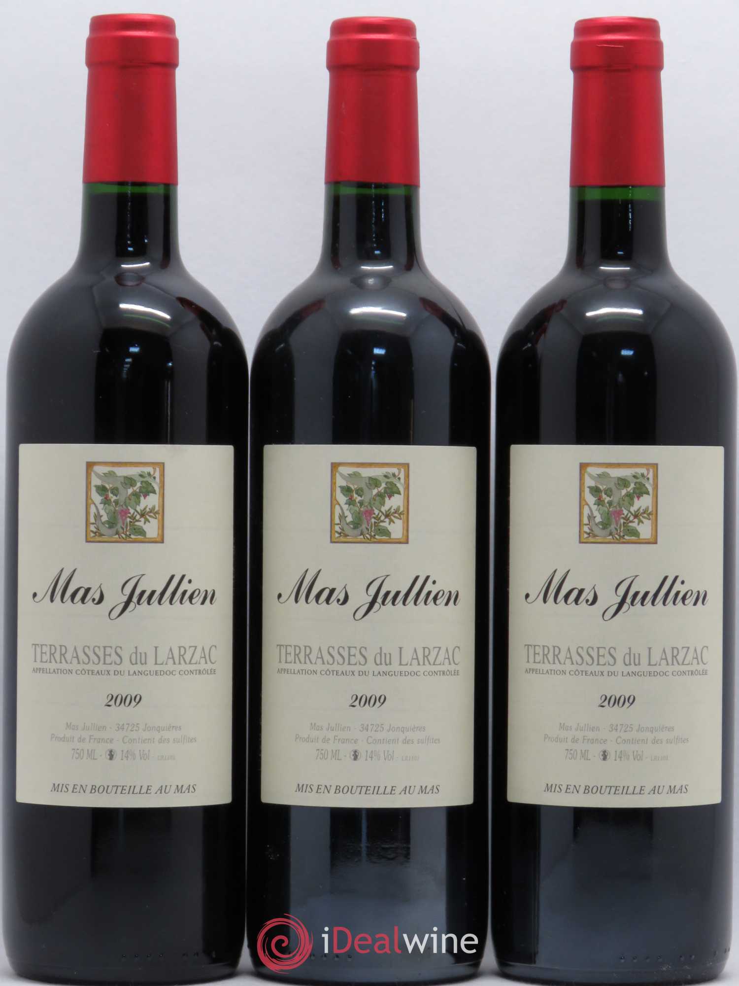 Terrasses du Larzac Mas Jullien Olivier Jullien 2009 - Lot de 3 bouteilles - 0