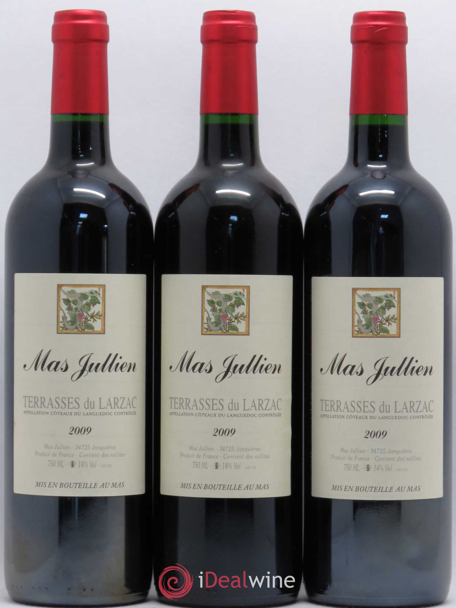 Terrasses du Larzac Mas Jullien Olivier Jullien 2009 - Lot de 3 bouteilles - 0
