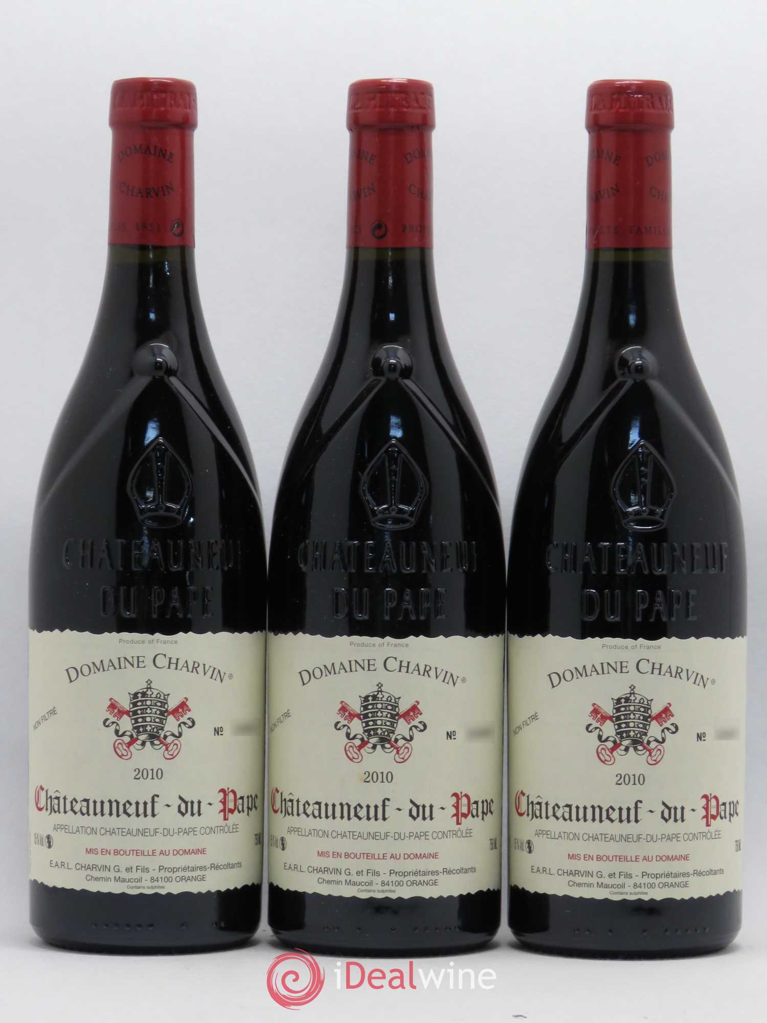 Châteauneuf-du-Pape Charvin (Domaine) 2010 - Lot de 3 bouteilles - 0