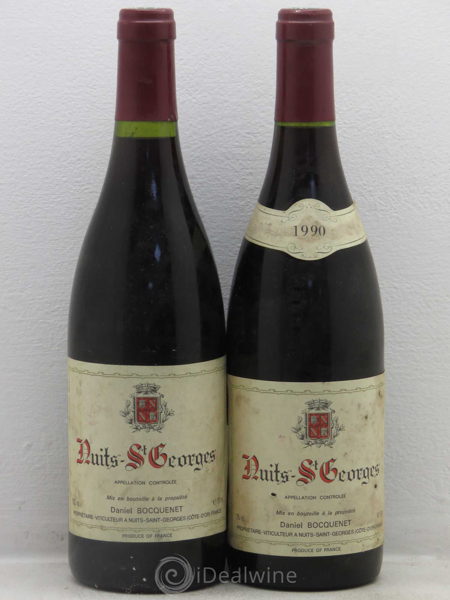 Nuits-Saint-Georges Daniel Bocquenet 1990 - Lot de 2 bouteilles - 0