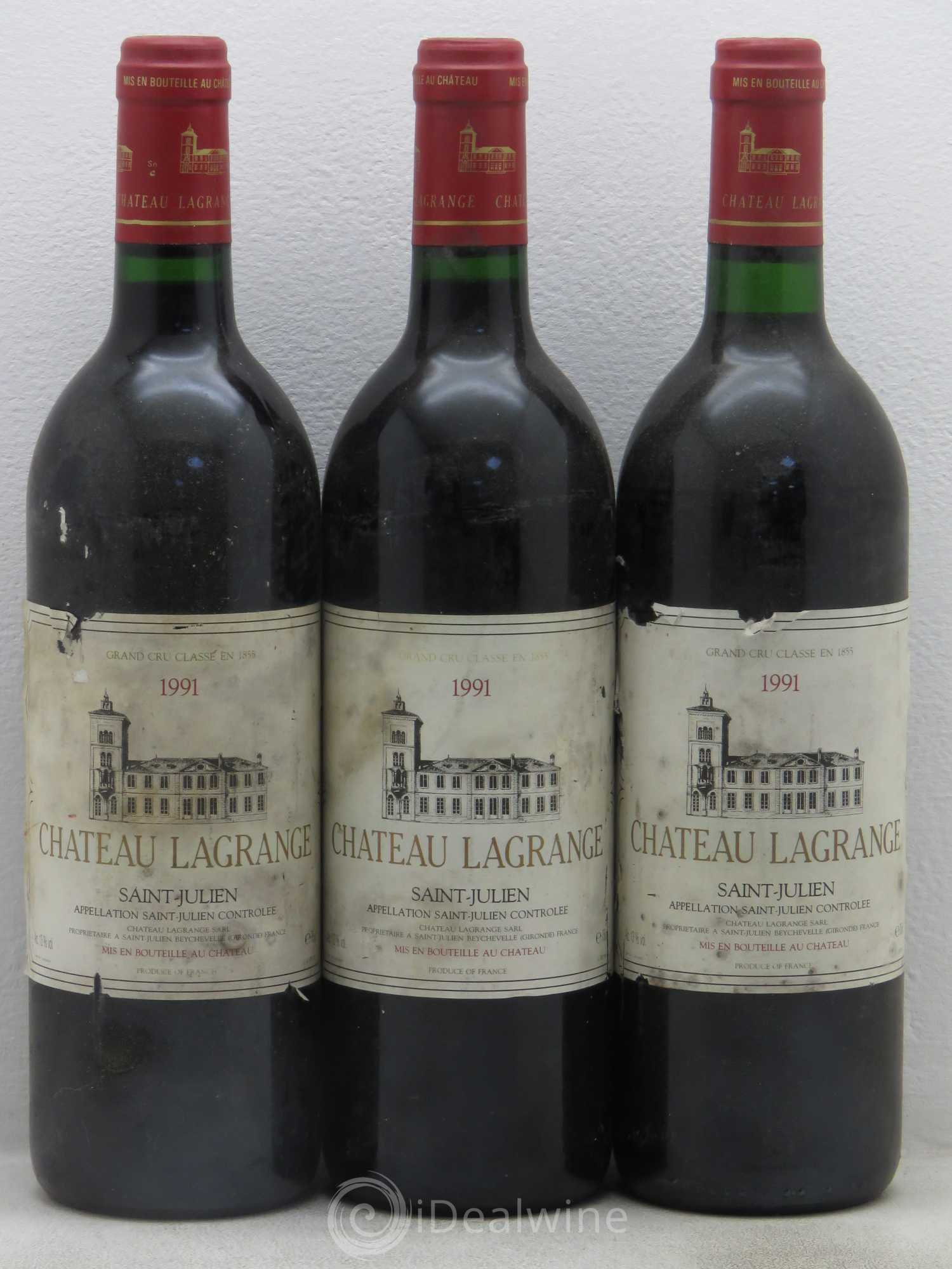 Château Lagrange 3ème Grand Cru Classé 1991 - Lot de 3 bouteilles - 0