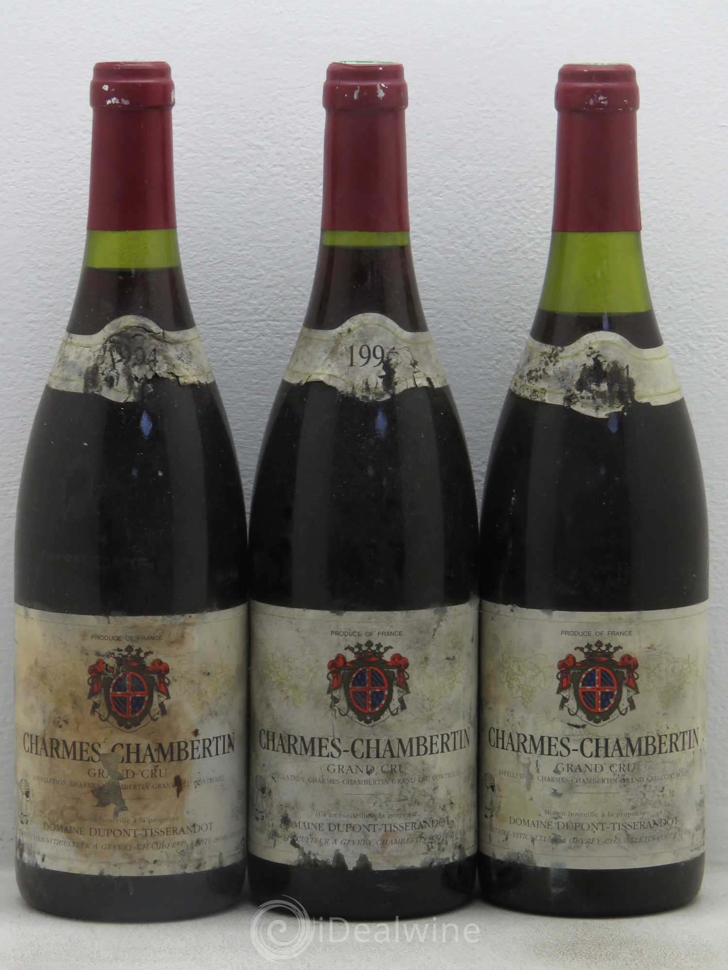 Charmes-Chambertin Grand Cru Dupont-Tisserandot (Domaine) 1994 - Lot de 3 bouteilles - 0