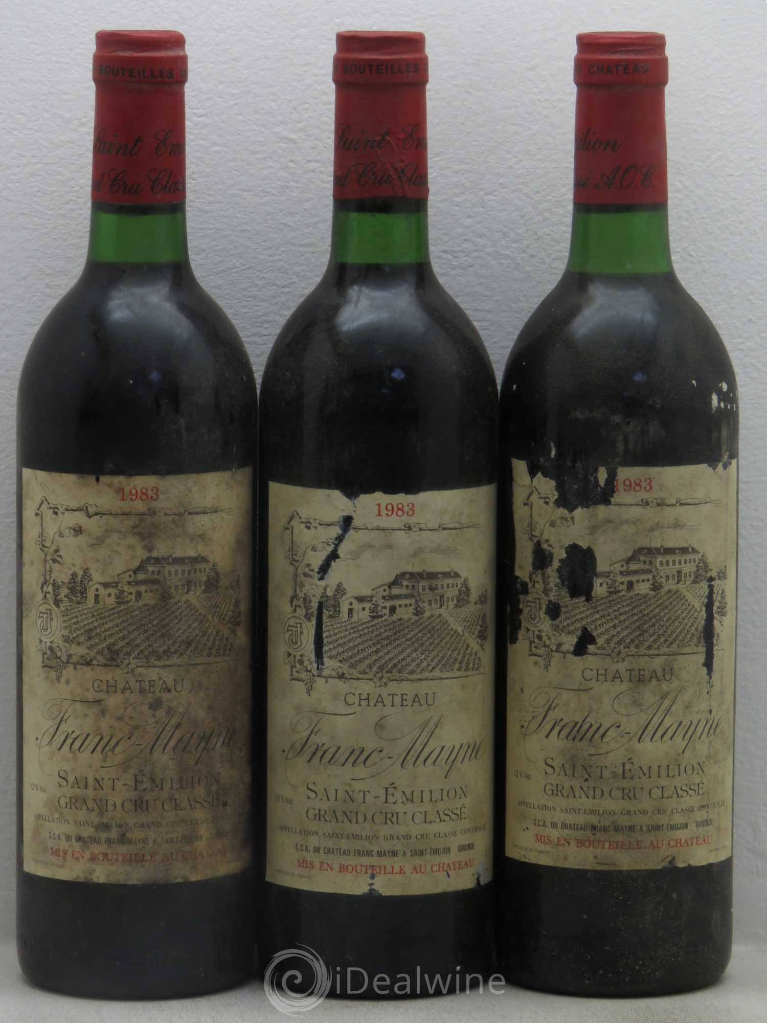 Château Franc Mayne Grand Cru Classé 1983 - Lot de 6 bouteilles - 1
