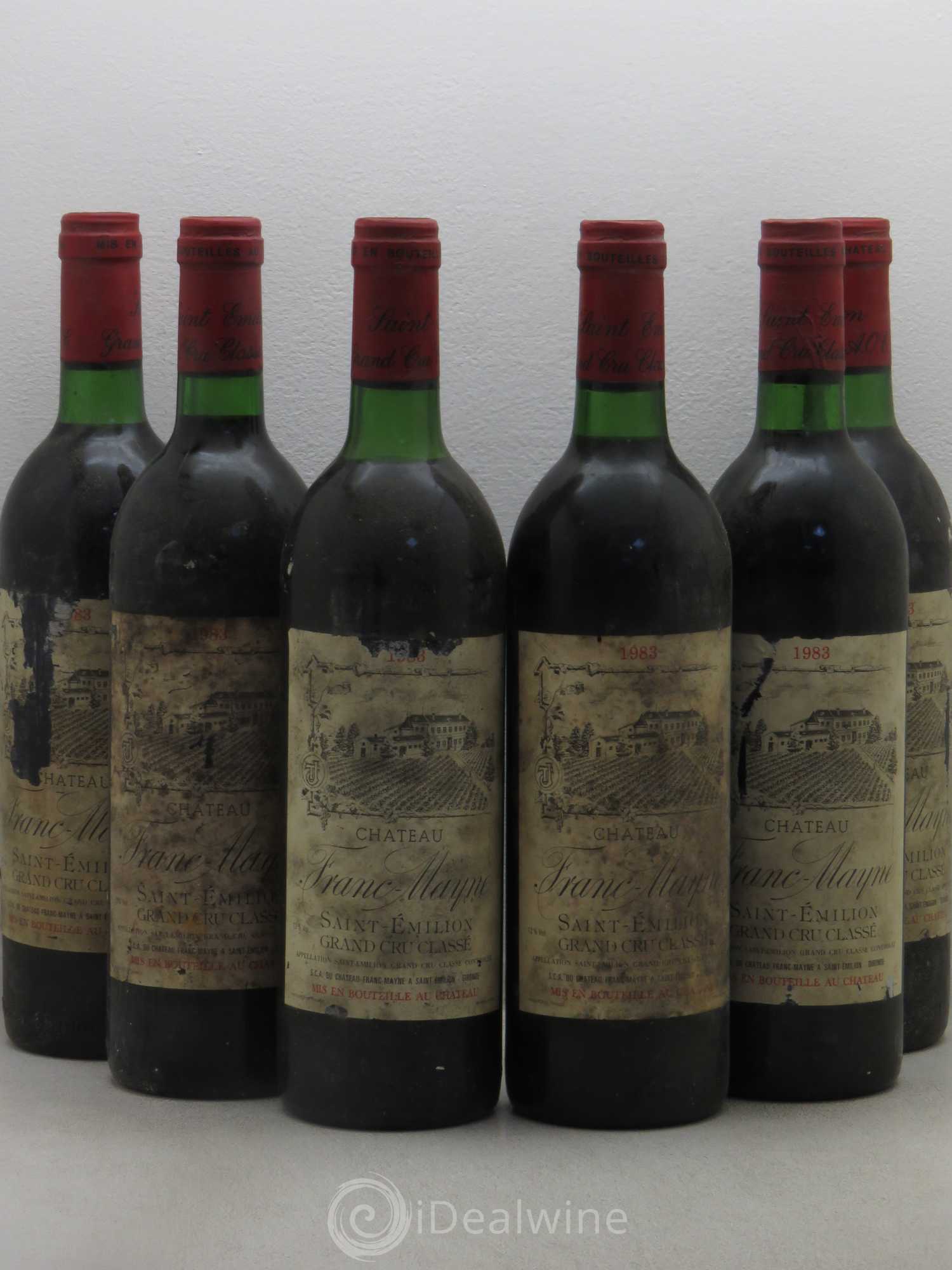 Château Franc Mayne Grand Cru Classé 1983 - Lot de 6 bouteilles - 0
