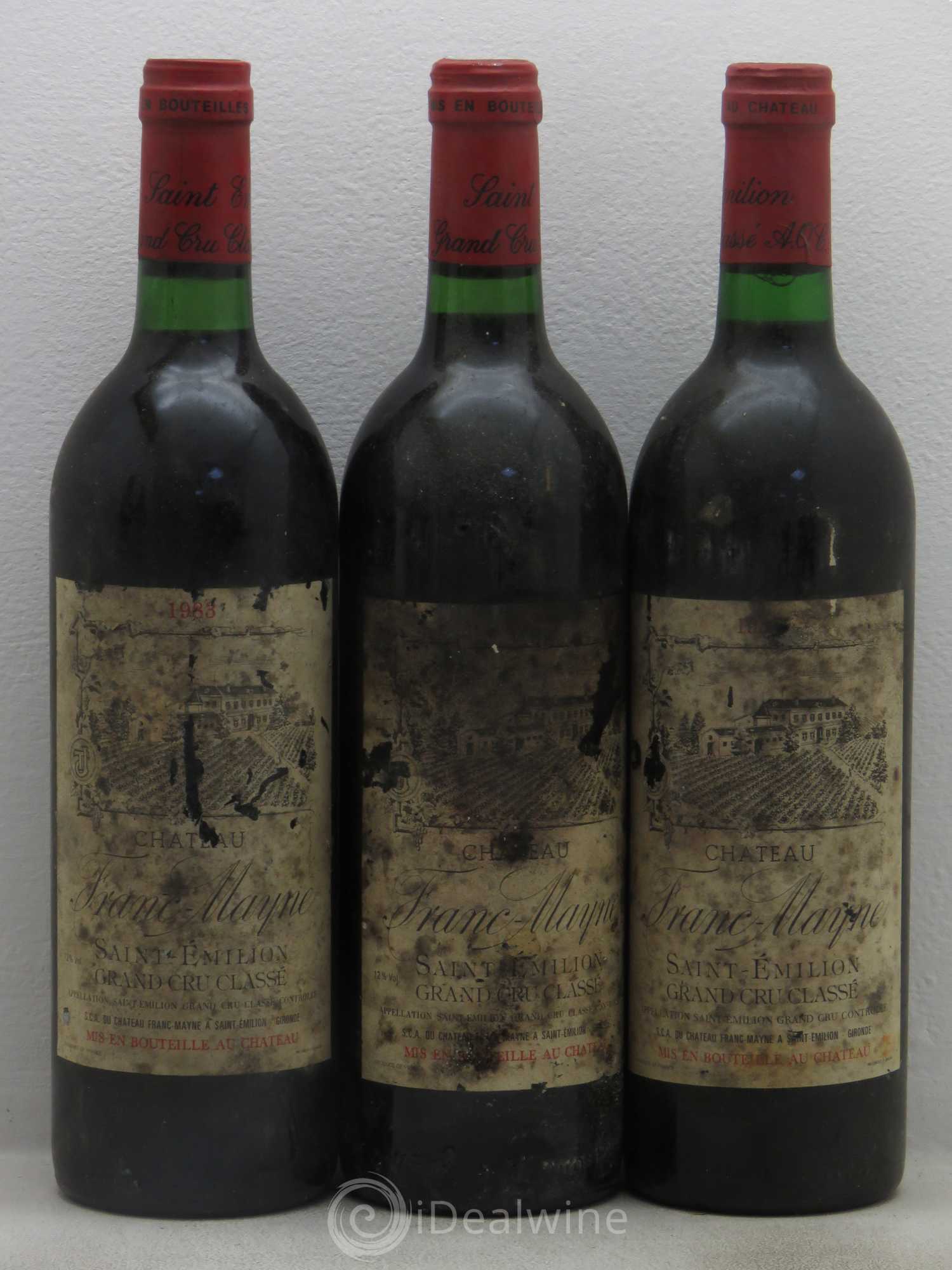 Château Franc Mayne Grand Cru Classé 1983 - Lot de 5 bouteilles - 1
