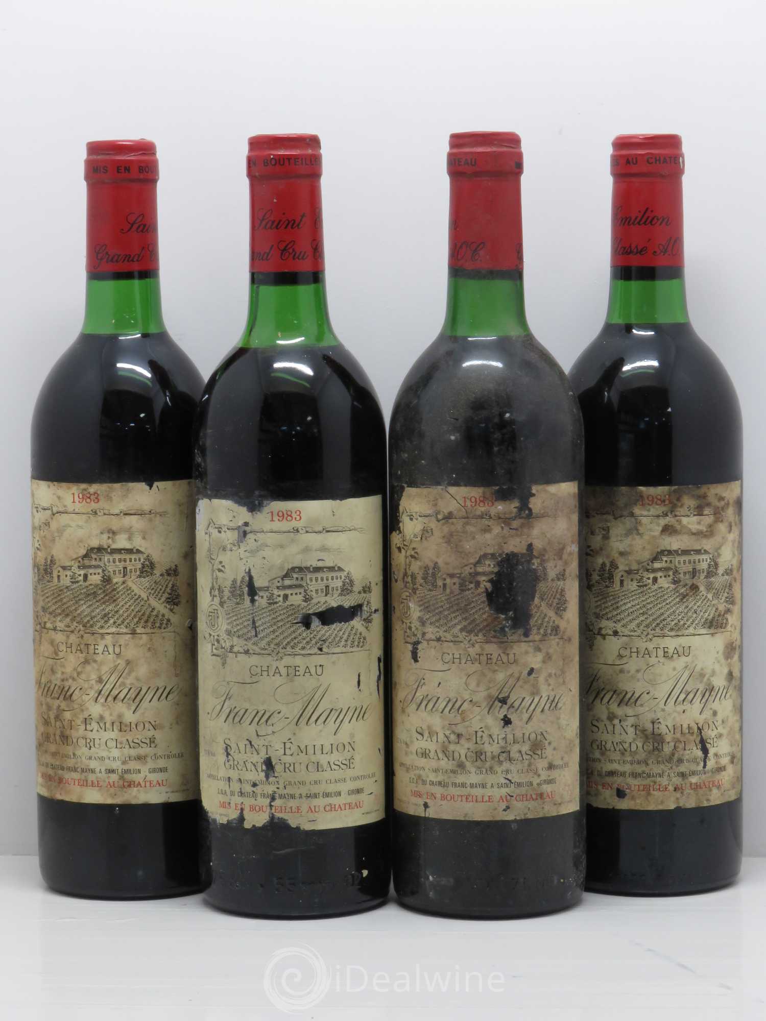 Château Franc Mayne Grand Cru Classé 1983 - Lot de 4 bouteilles - 0