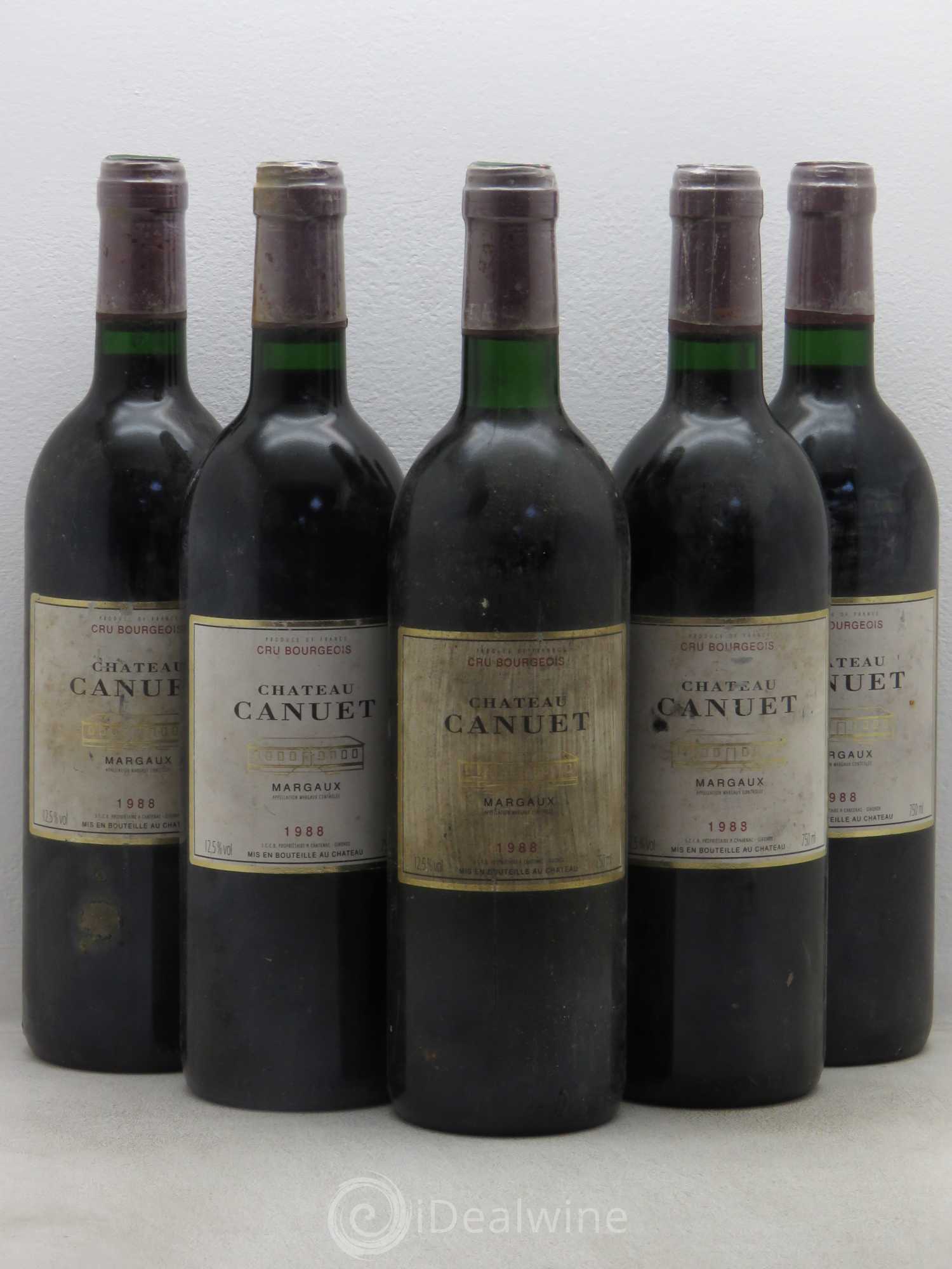 Château Canuet 1988 - Lot de 5 bouteilles - 0