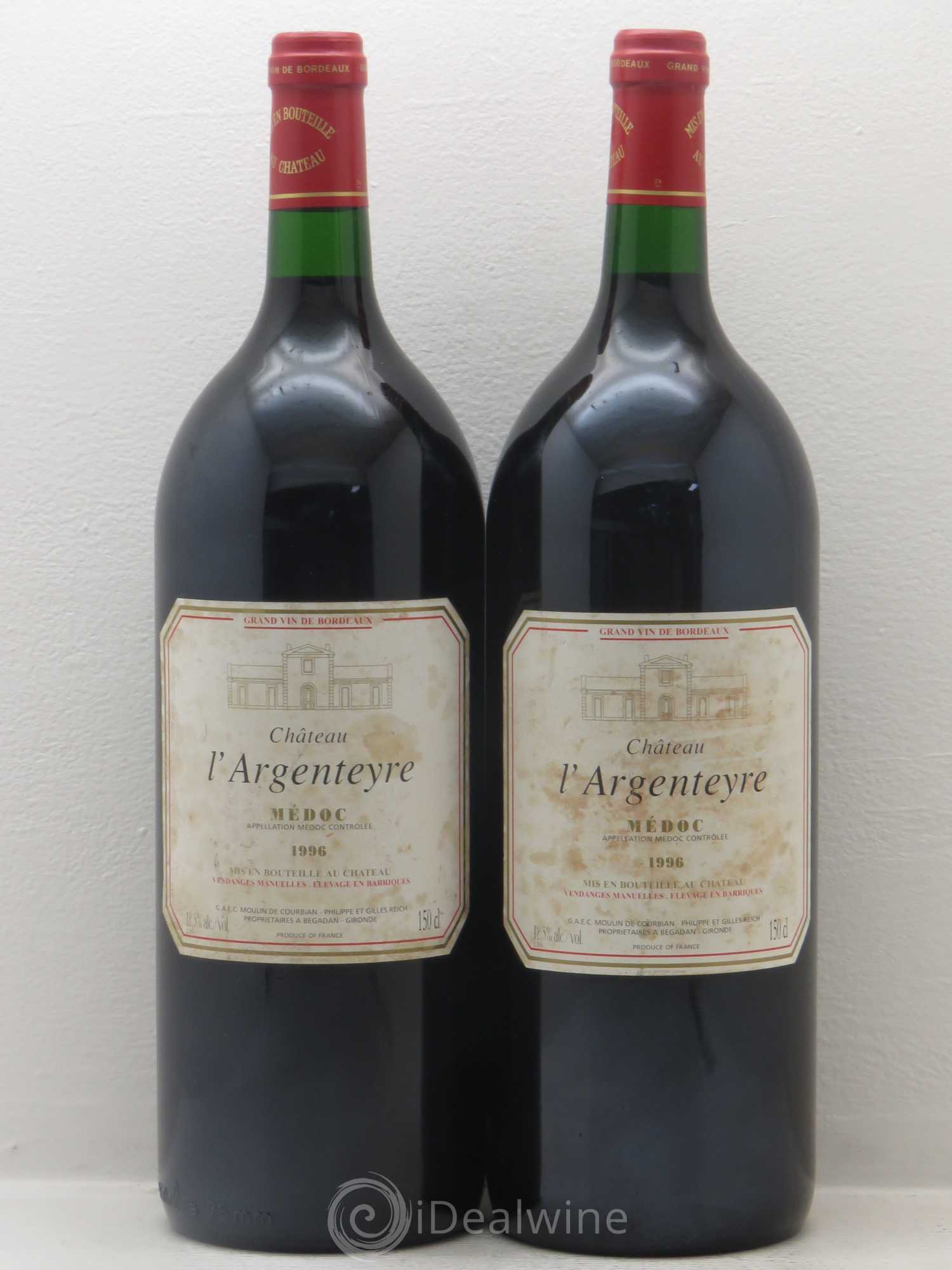 Bordeaux château l'argenteyre 1996 - Posten von 2 Magnum - 0