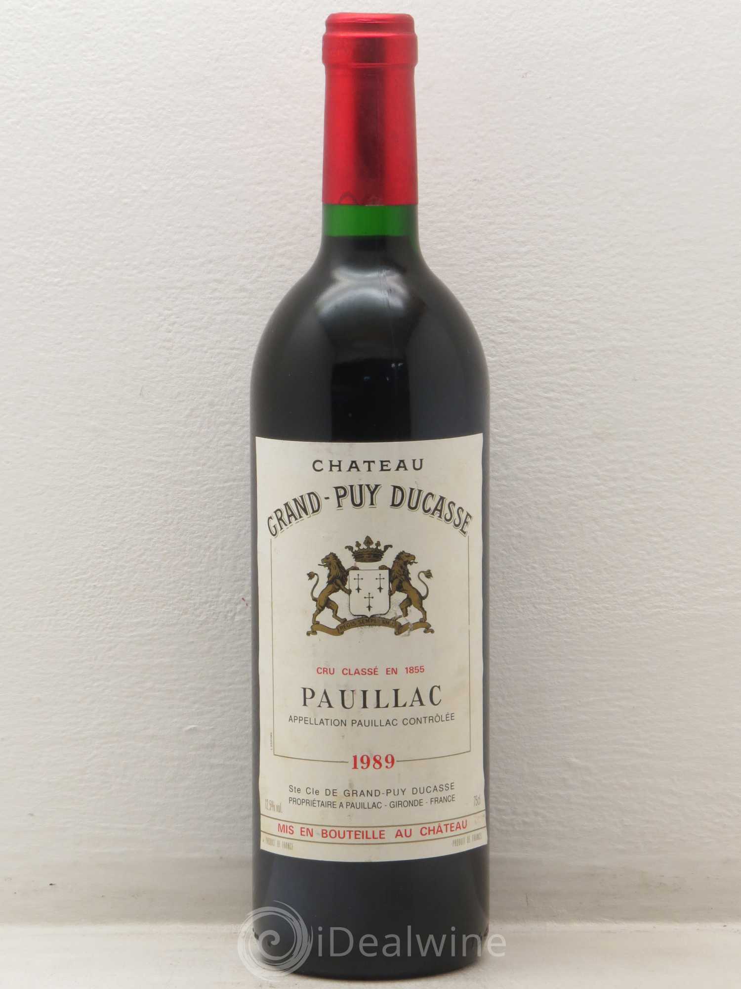Château Grand Puy Ducasse 5ème Grand Cru Classé 1989 - Lot de 1 bouteille - 0