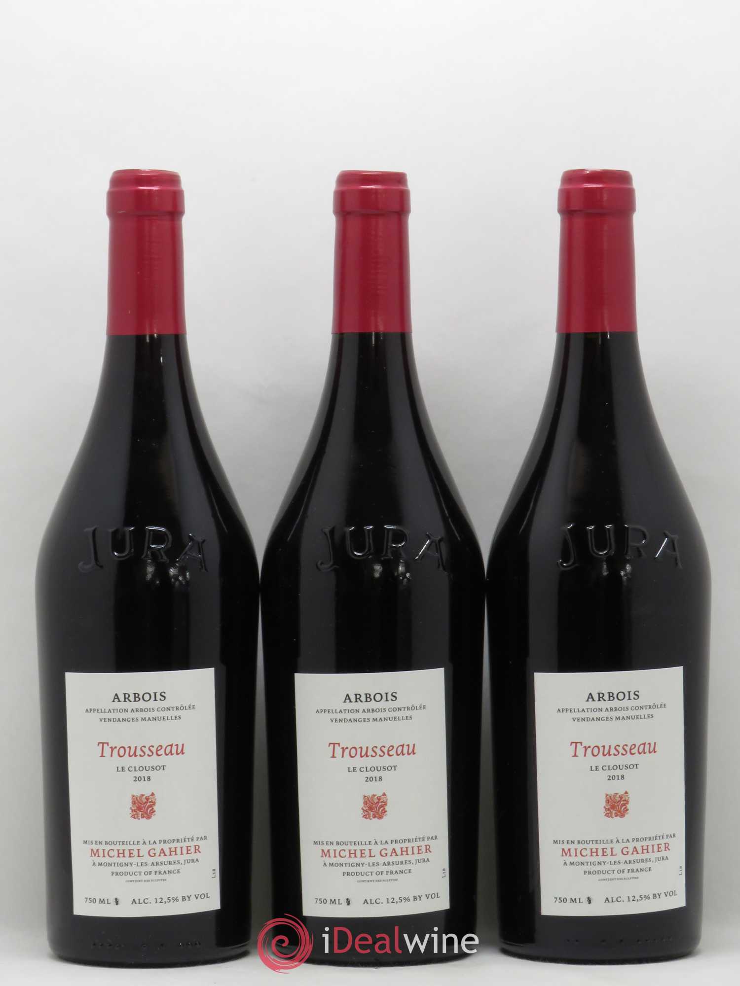Arbois Trousseau Le Clousot Michel Gahier 2018 - Lot de 3 bouteilles - 0