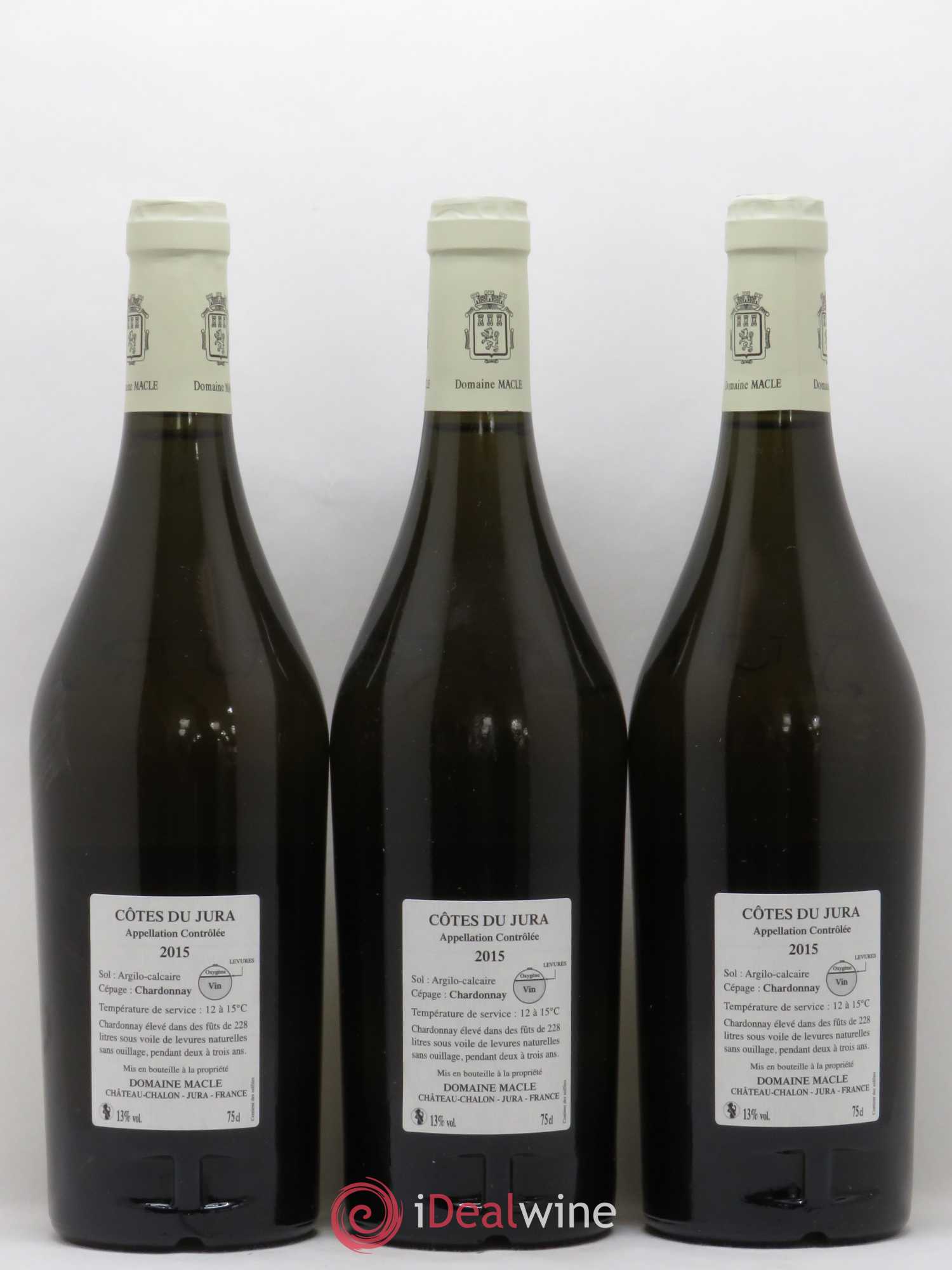 Côtes du Jura Chardonnay sous voile Jean Macle 2015 - Lot de 3 bouteilles - 1