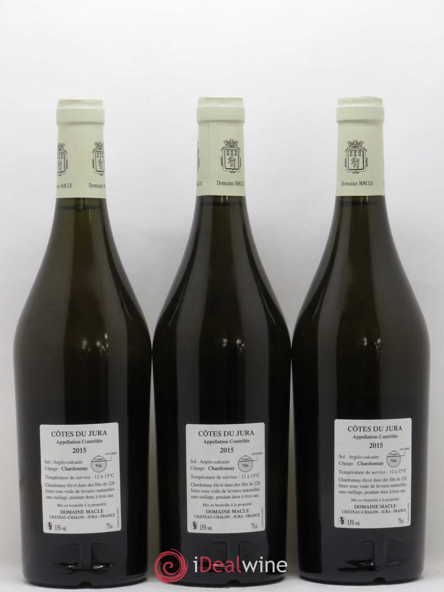 Côtes du Jura Chardonnay sous voile Jean Macle 2015 - Lot de 3 bouteilles - 1