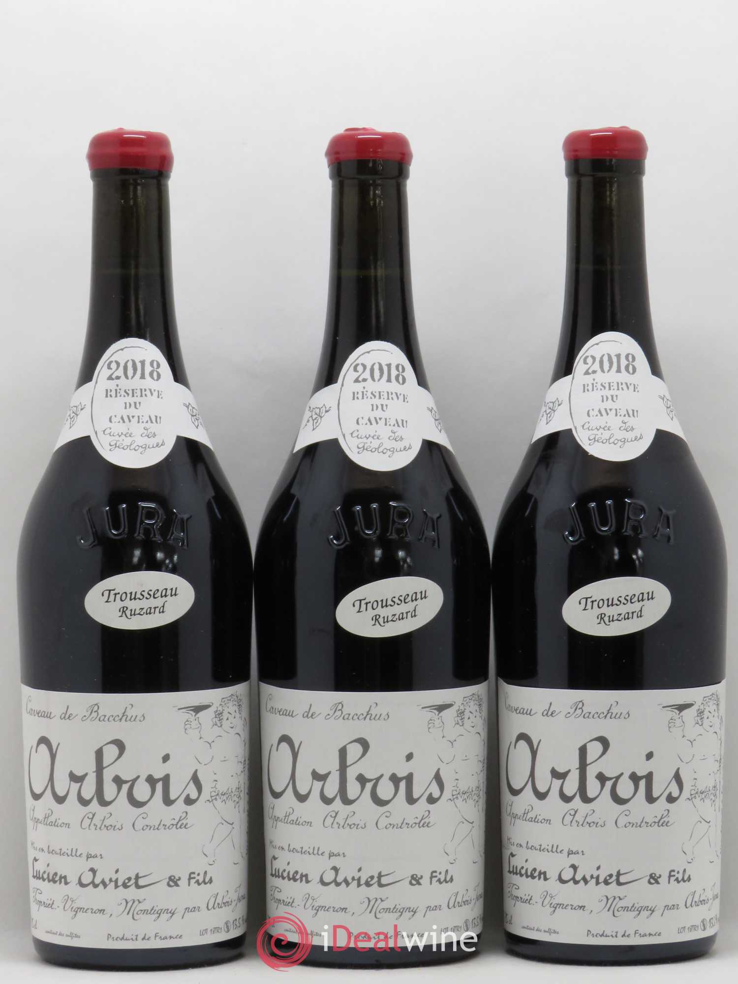 Arbois Trousseau Ruzard Cuvée des Géologues Lucien Aviet (Domaine) 2018 - Lot de 3 bouteilles - 0