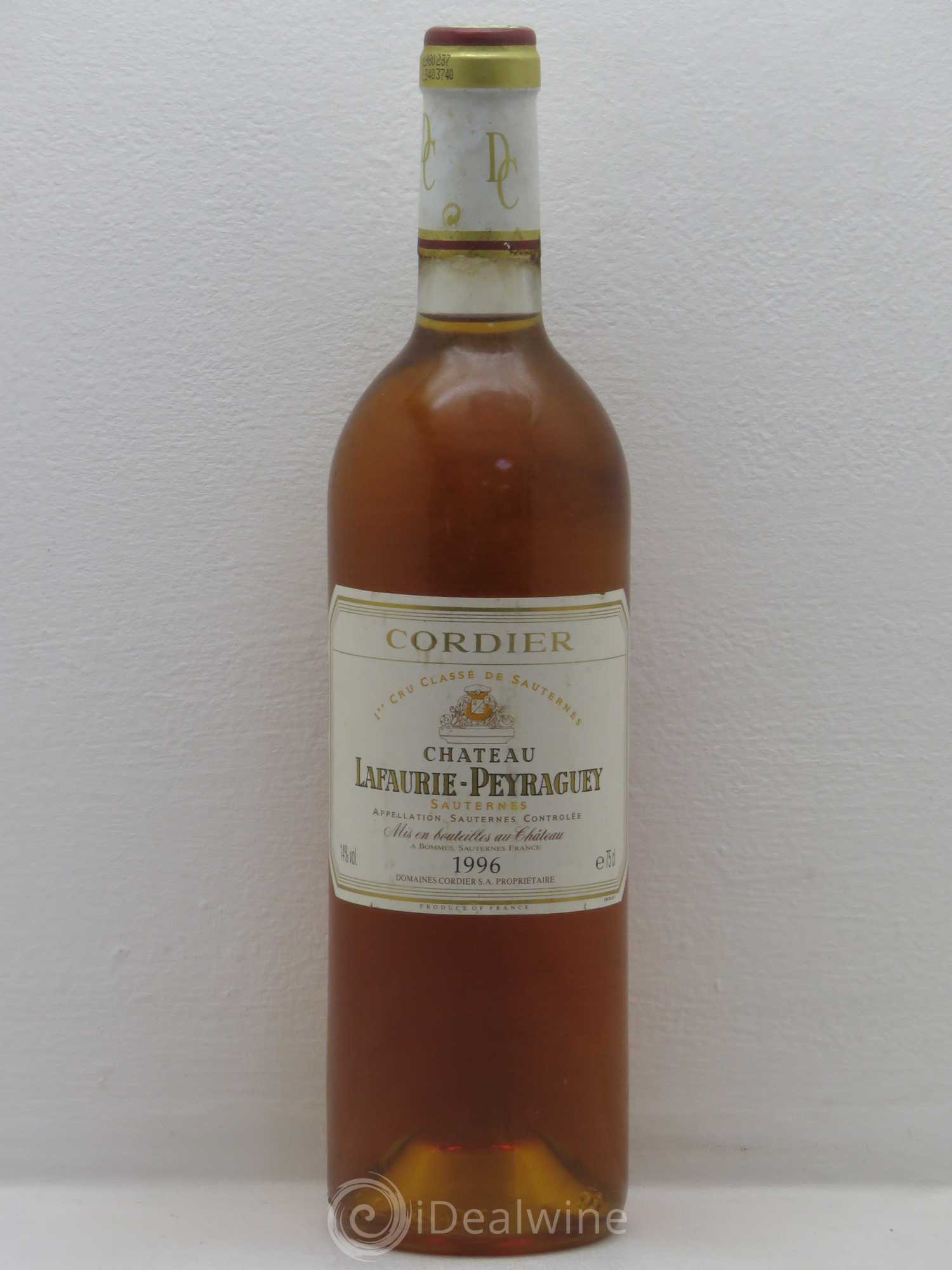 Château Lafaurie-Peyraguey 1er Grand Cru Classé 1996 - Lotto di 1 bottiglia - 0