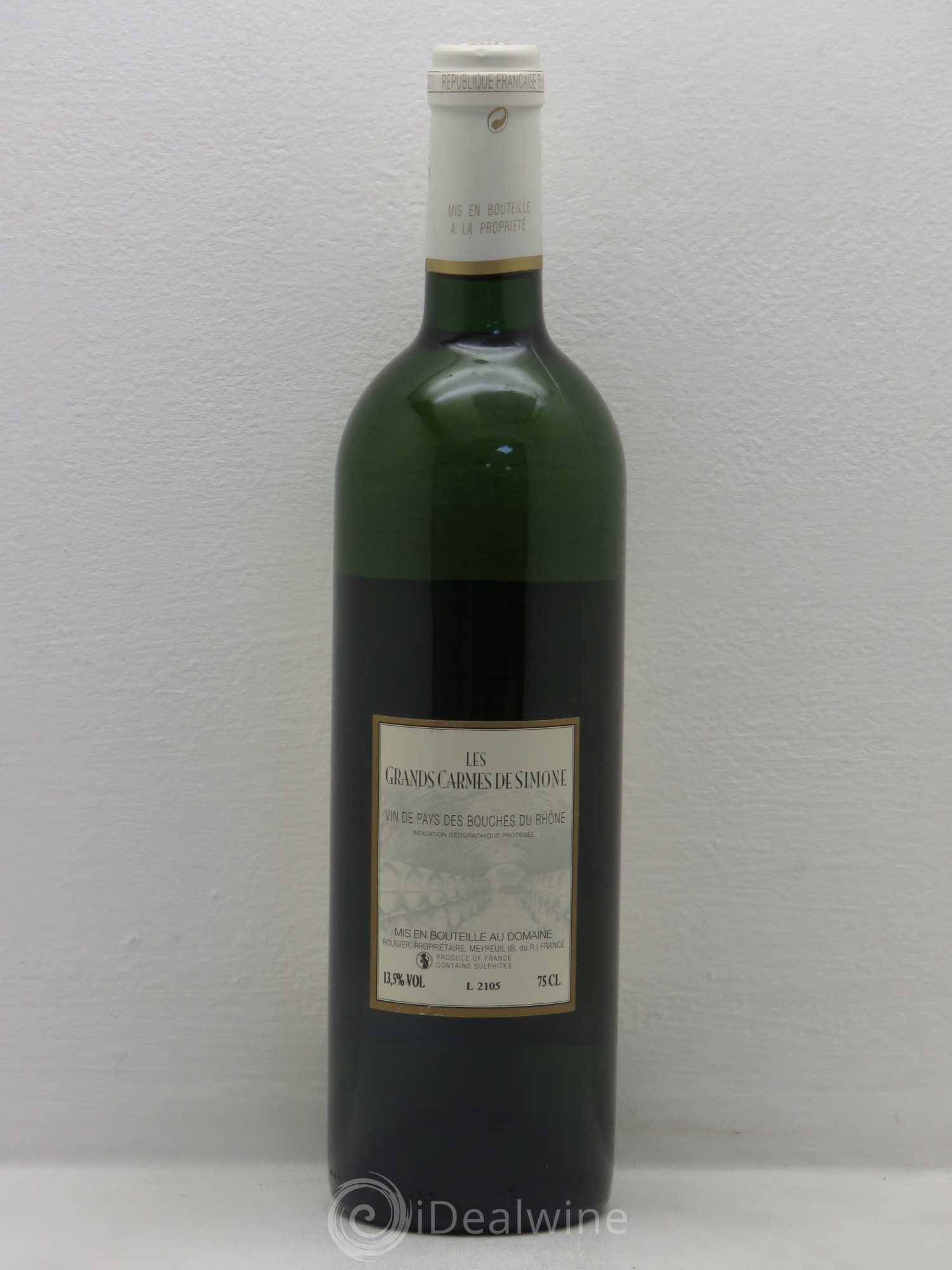 Rhône IGP Bouches du Rhône Les Grands Carmes Château Simone 2012 - Posten von 1 Flasche - 1