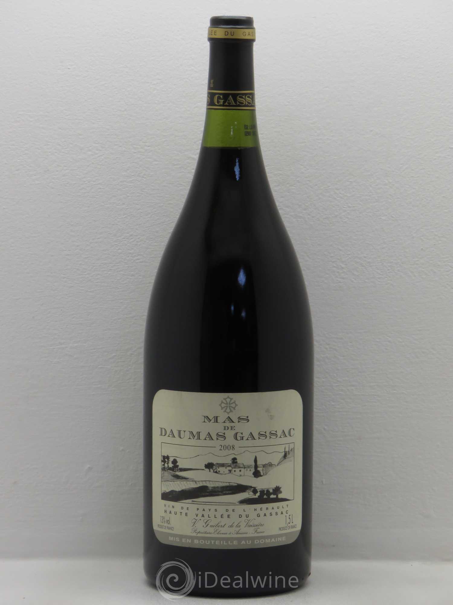 Saint-Guilhem-le-Désert - Cité d'Aniane Mas Daumas Gassac Famille Guibert de La Vaissière 2008 - Lot de 1 magnum - 0