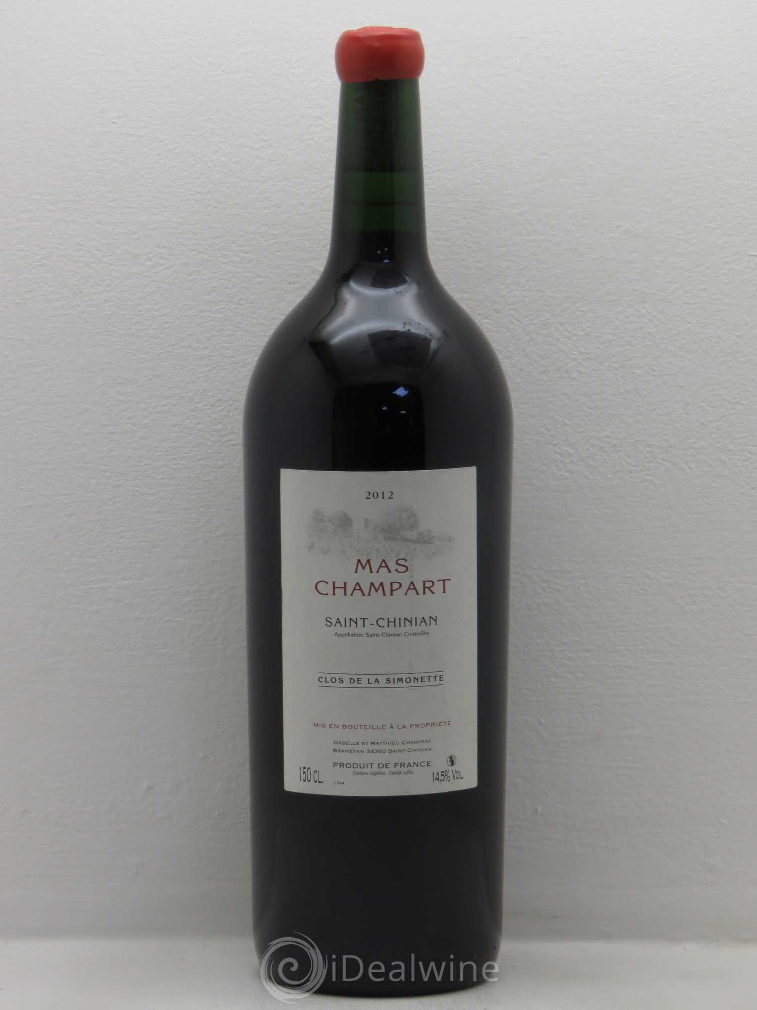 Saint-Chinian Mas Champart Clos de La Simonette Isabelle et Mathieu Champart 2012 - Lot de 1 magnum - 0