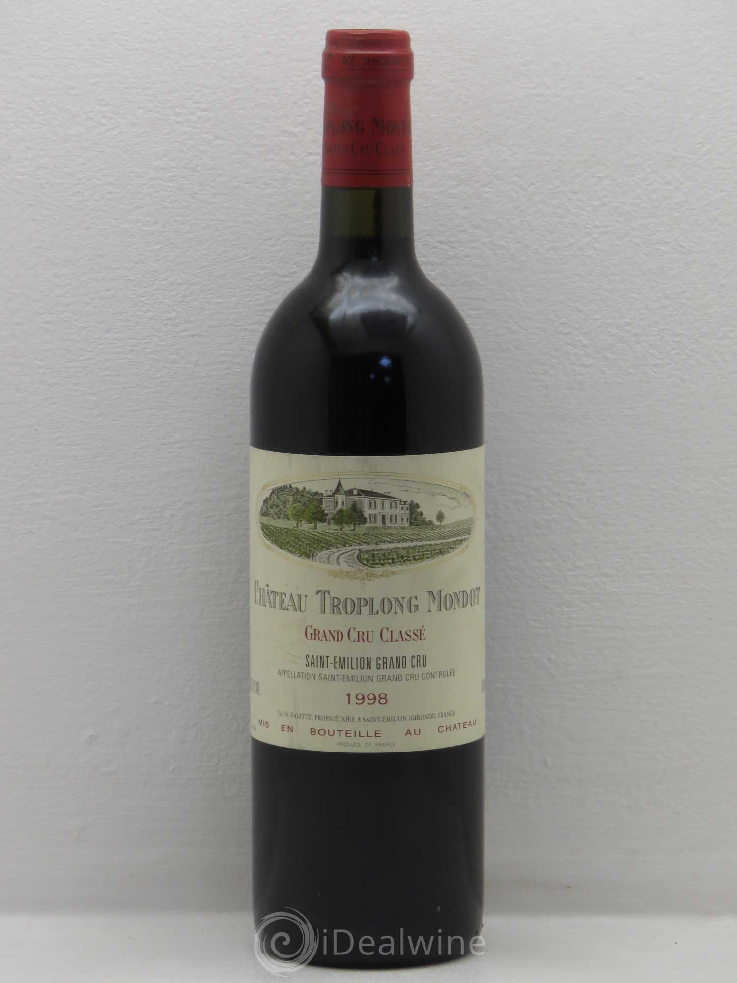Château Troplong Mondot 1er Grand Cru Classé B 1998 - Lot de 1 bouteille - 0