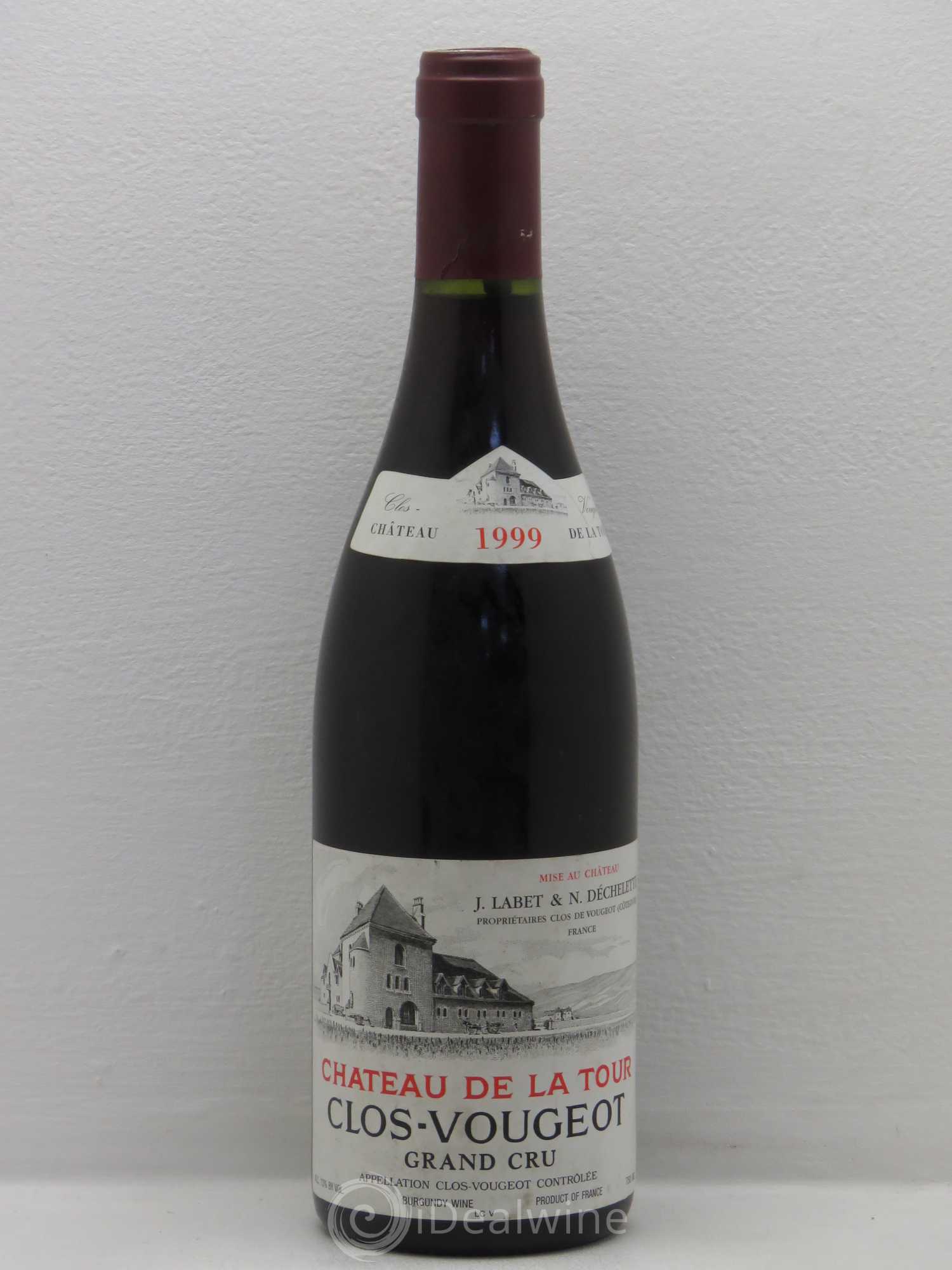 Clos de Vougeot Grand Cru Château de La Tour 1999 - Lot de 1 bouteille - 0