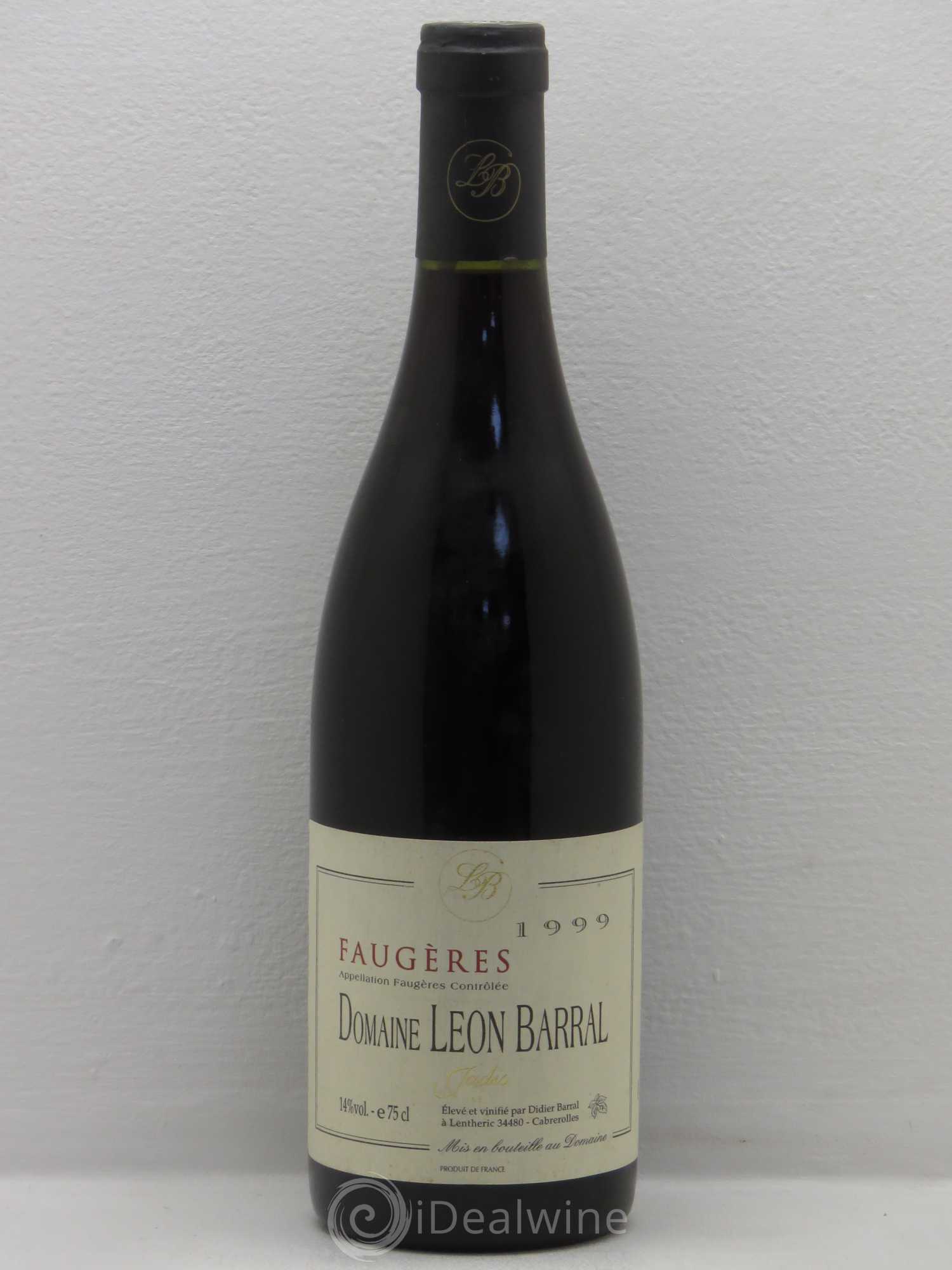 Faugères Jadis Domaine Léon Barral 1999 - Lot de 1 bouteille - 0