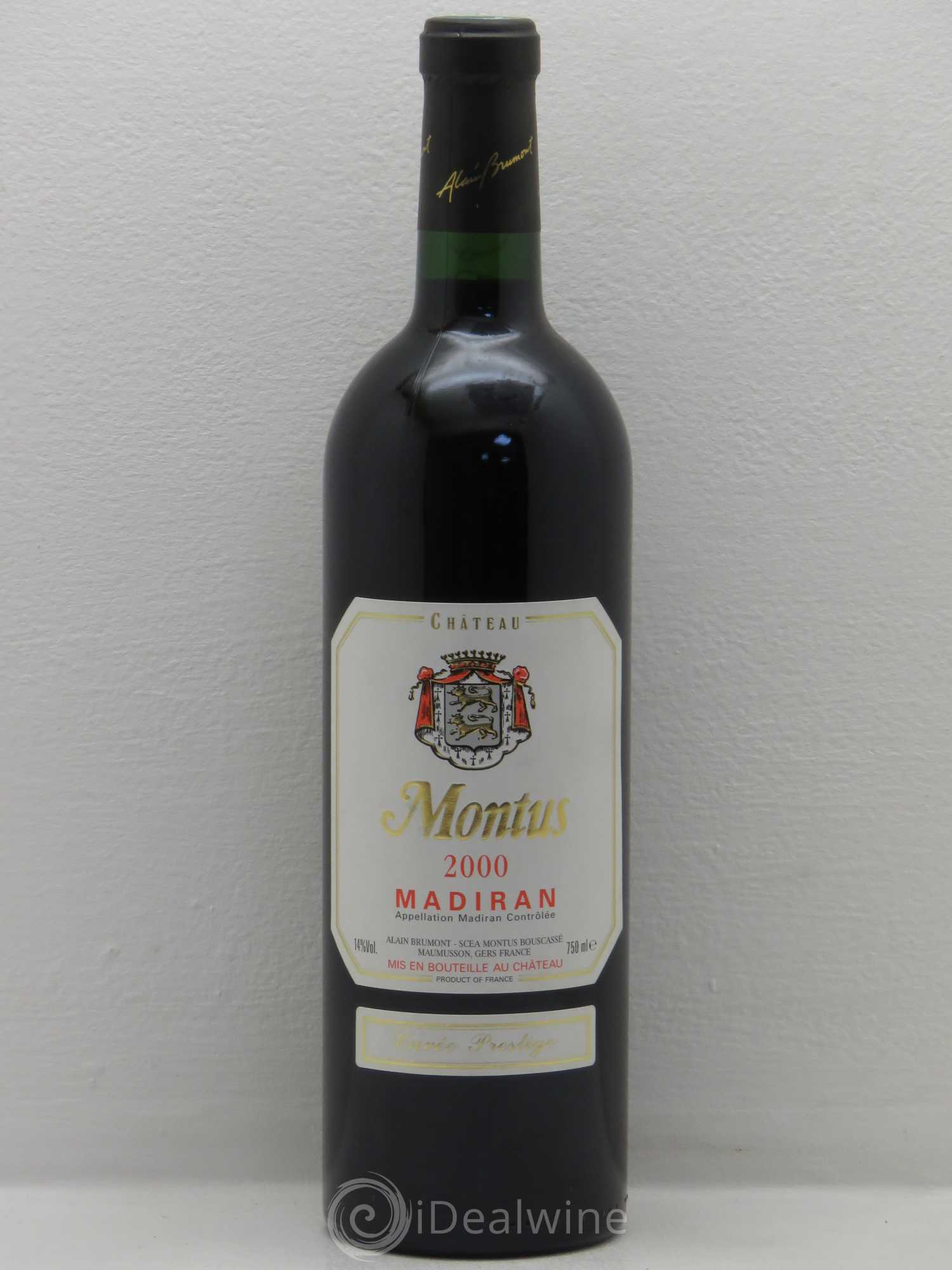 Madiran Château Montus-Prestige Alain Brumont 2000 - Lot de 1 bouteille - 0