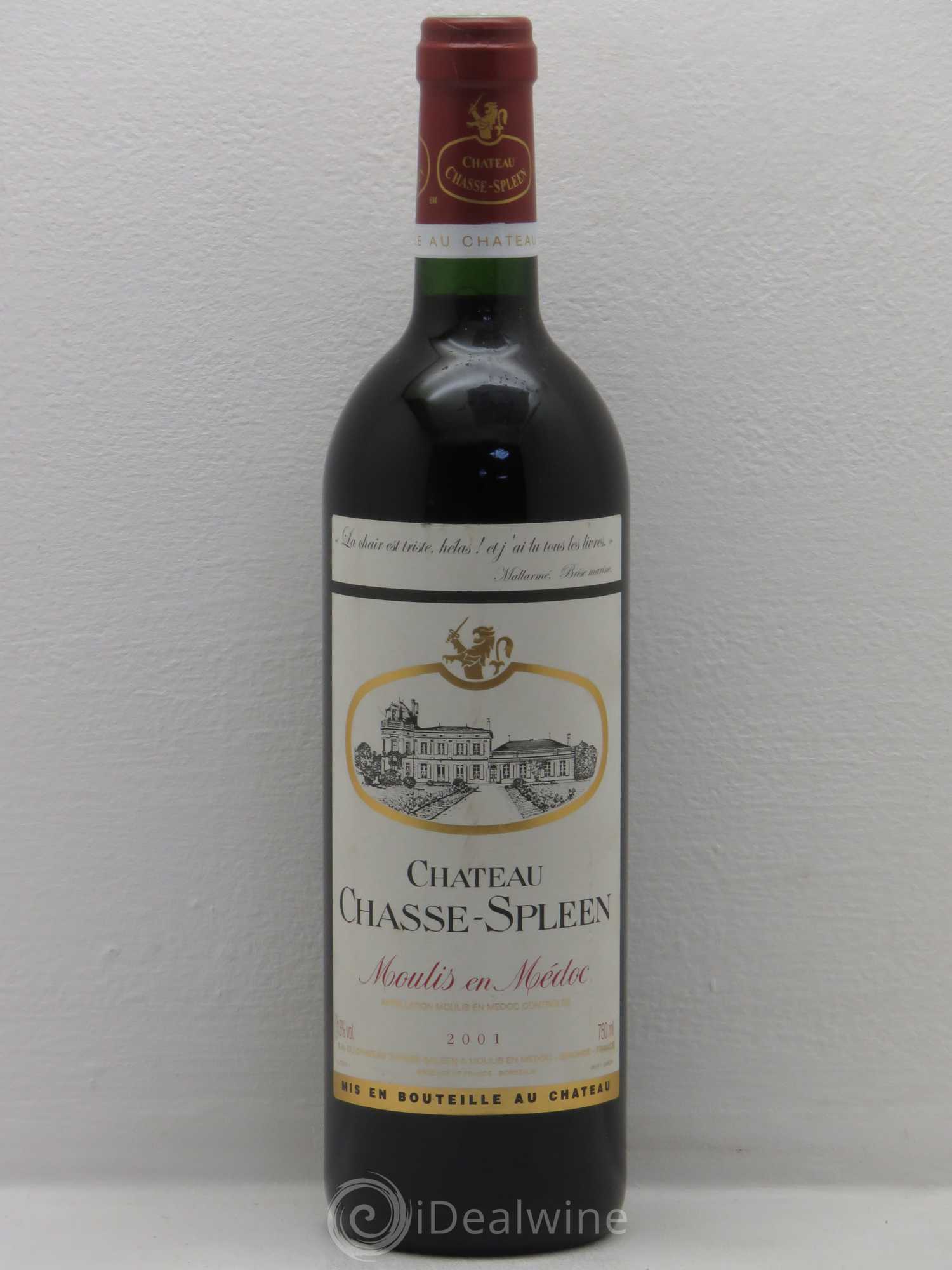 Château Chasse Spleen 2001 - Lot de 1 bouteille - 0