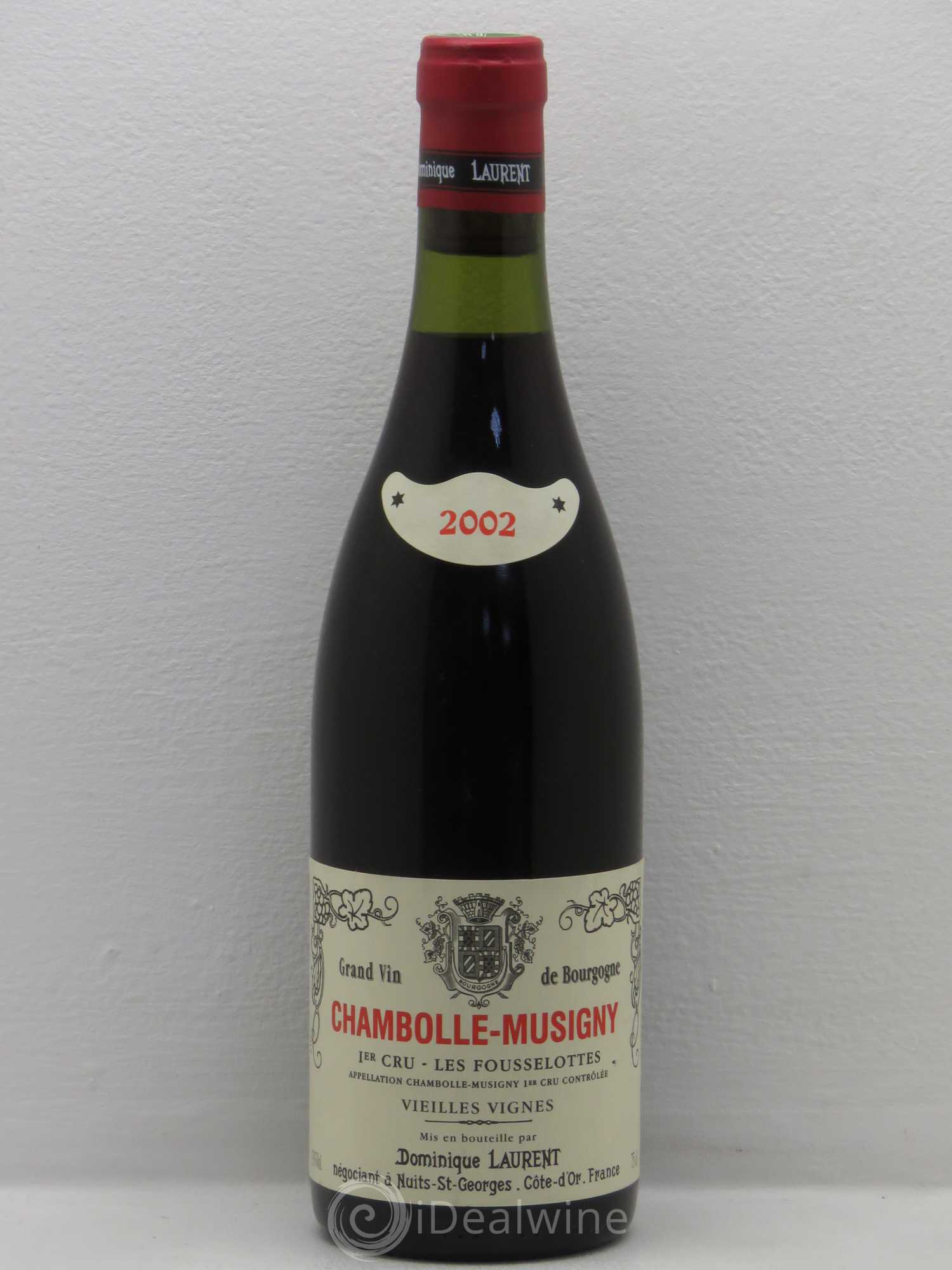 Chambolle-Musigny 1er Cru Vieilles Vignes Domaine Dominique Laurent 2002 - Lot de 1 bouteille - 0