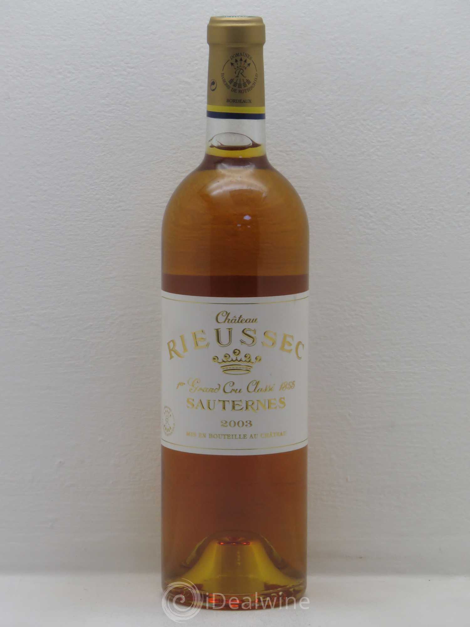 Château Rieussec 1er Grand Cru Classé 2003 - Posten von 1 Flasche - 0