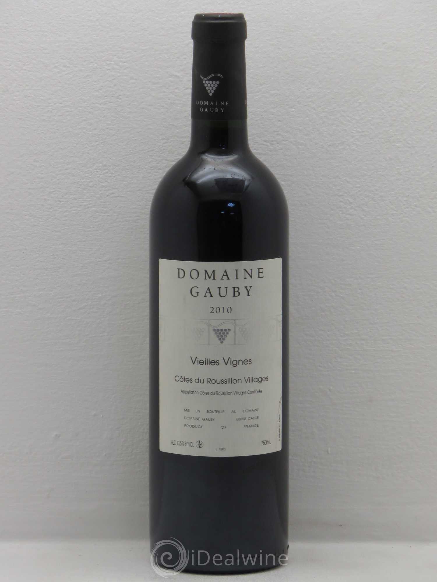 Côtes du Roussillon Villages Vieilles vignes Gauby (Domaine) 2010 - Lot de 1 bouteille - 0