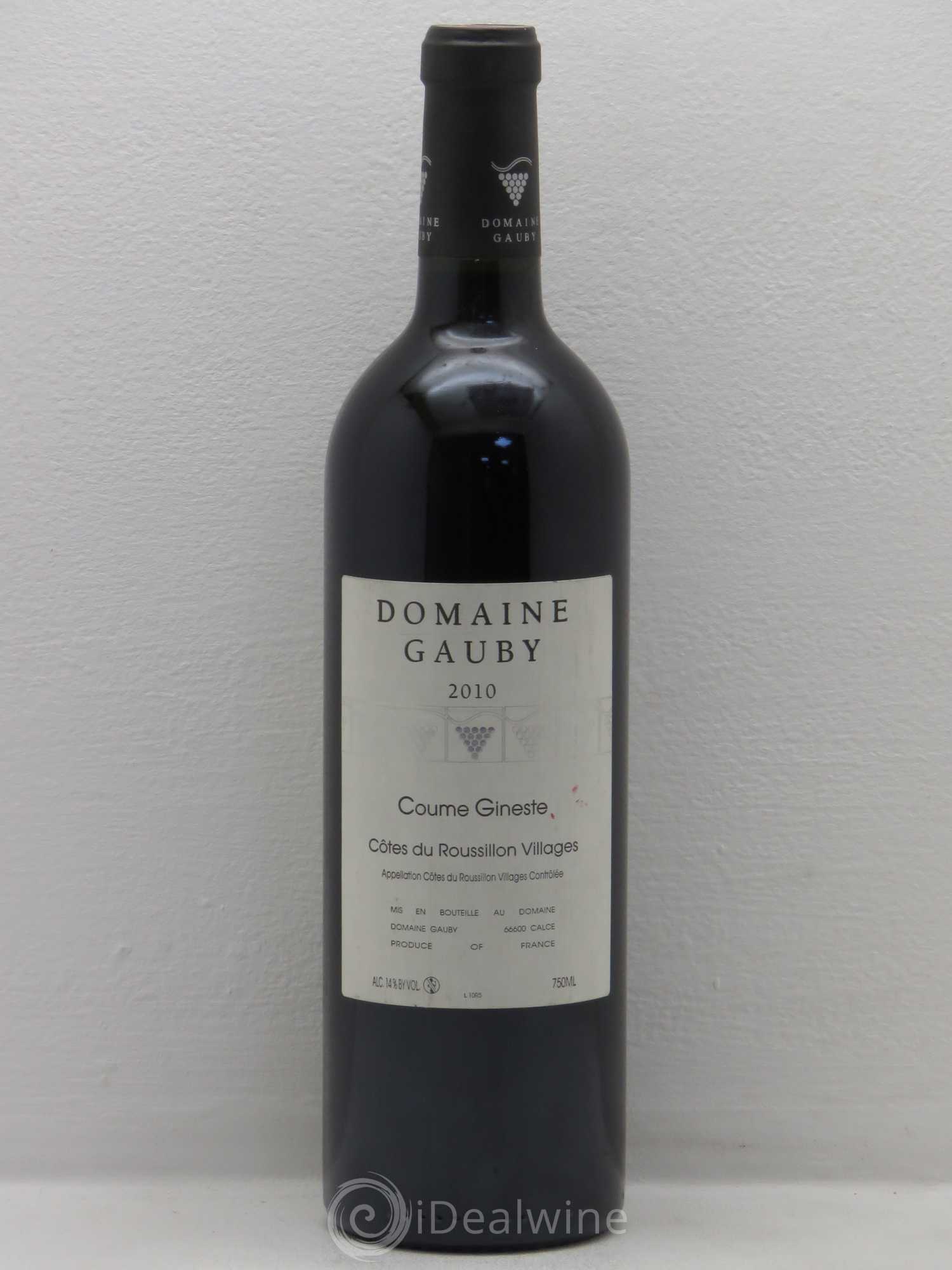 Côtes du Roussillon Villages Coume Gineste Gauby (Domaine) 2010 - Lot de 1 bouteille - 0