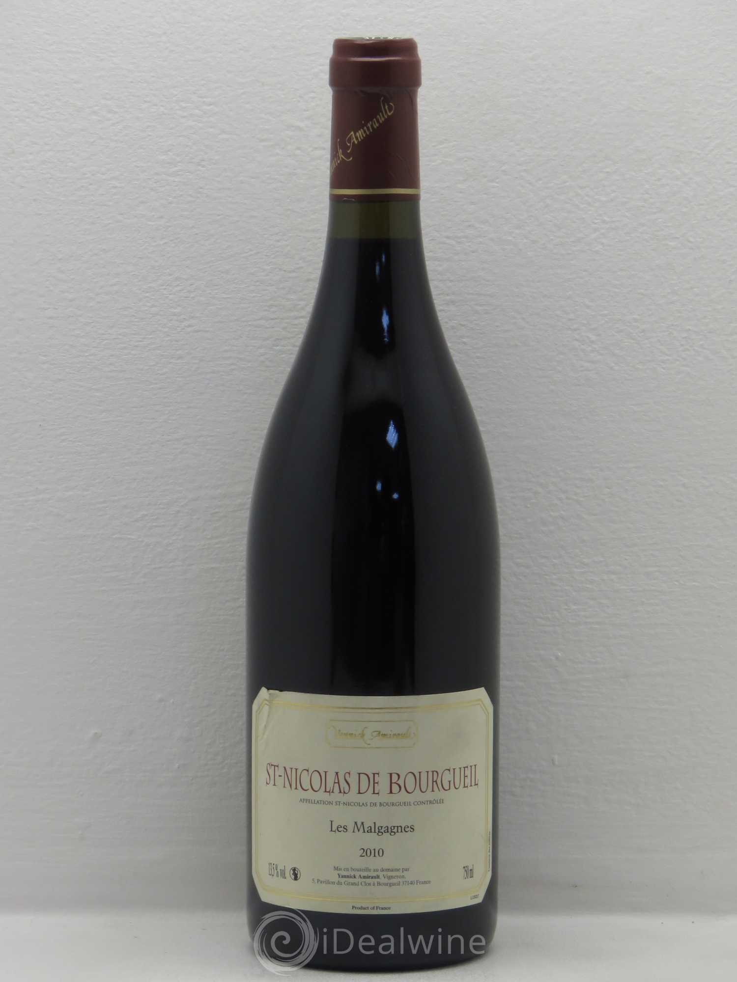 Saint-Nicolas de Bourgueil Les Malgagnes Yannick Amirault (Domaine) 2010 - Lot de 1 bouteille - 0