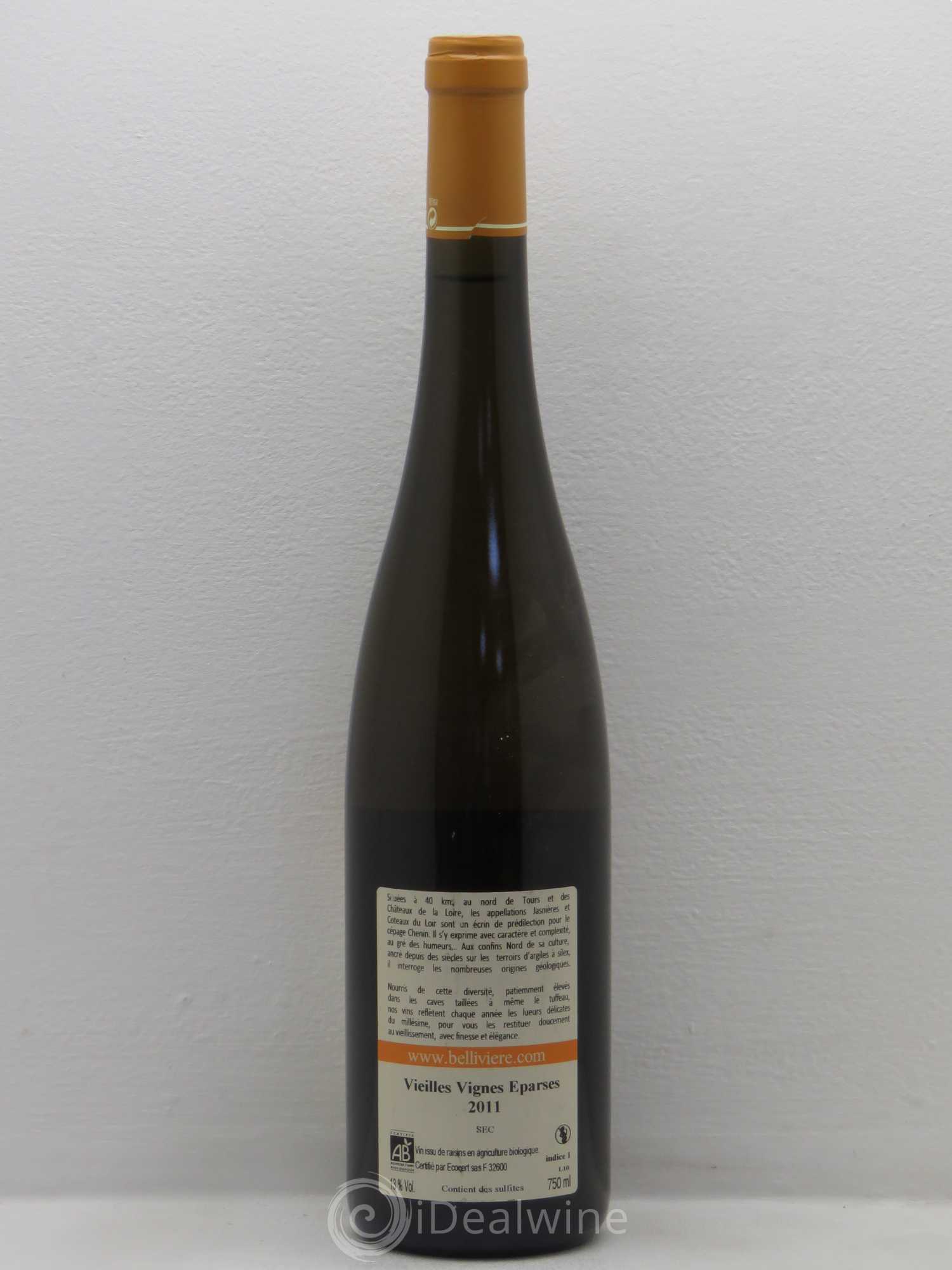 Coteaux du Loir Vieilles Vignes Eparses Domaine de Bellivière 2011 - Lot de 1 bouteille - 1