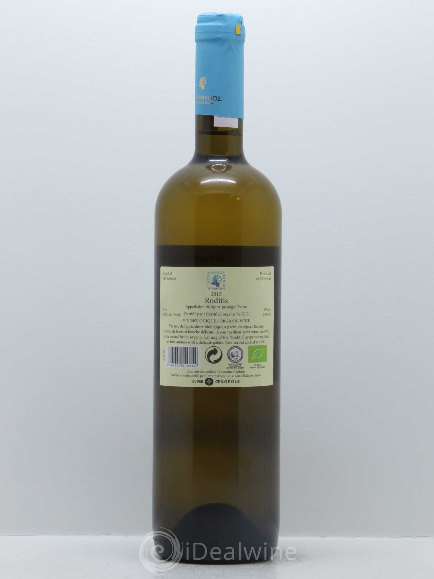 Patras Tetramythos Roditis Nature 2015 - Lot de 1 bouteille - 1