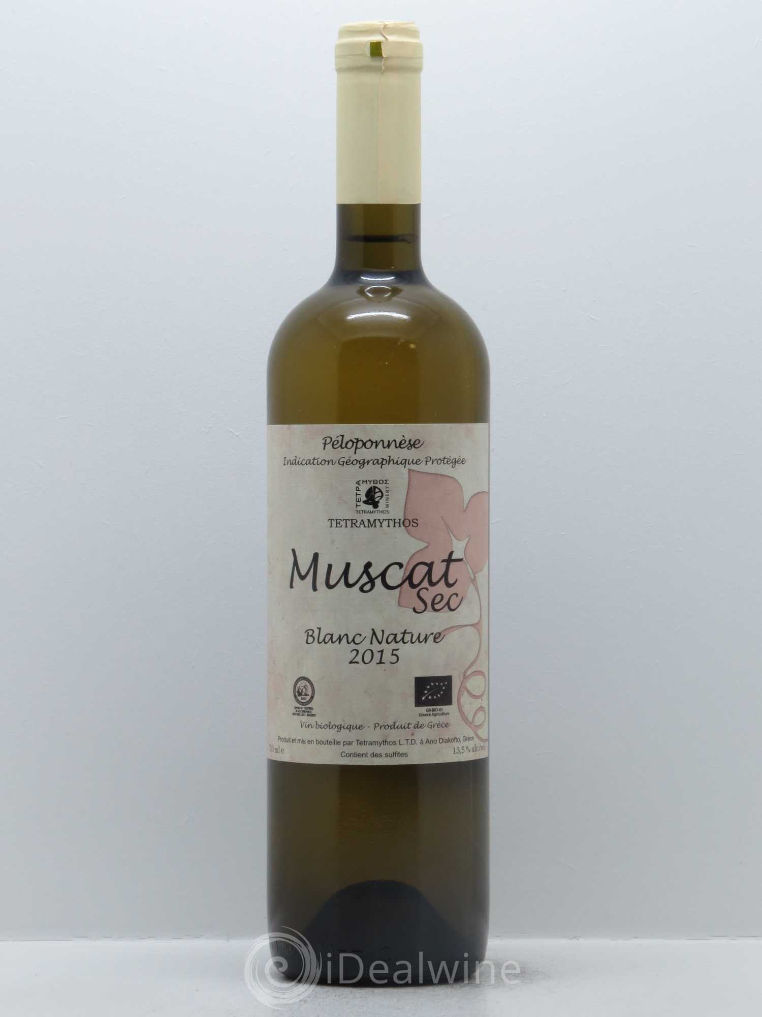 IGP Peloponèse Tetramytos Muscat blanc sec 2015 - Lot de 1 bouteille - 0